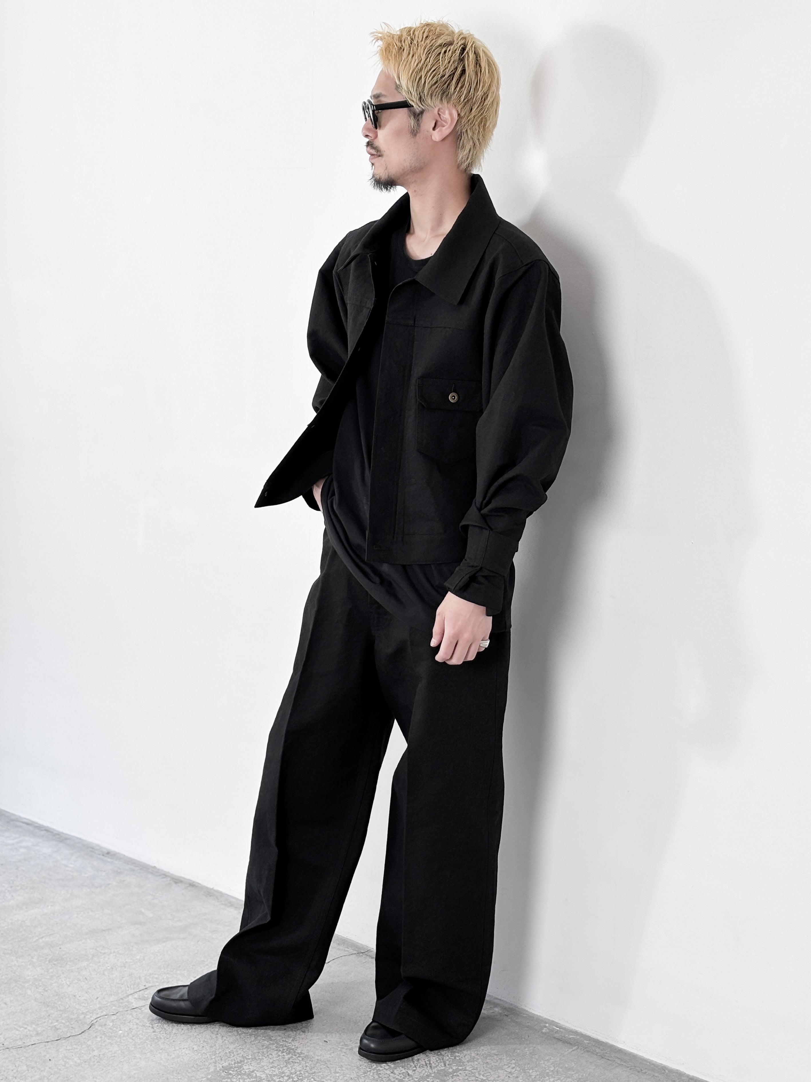 RAINMAKER / N-SLEEVE TRUCKER JACKET (BLACK)