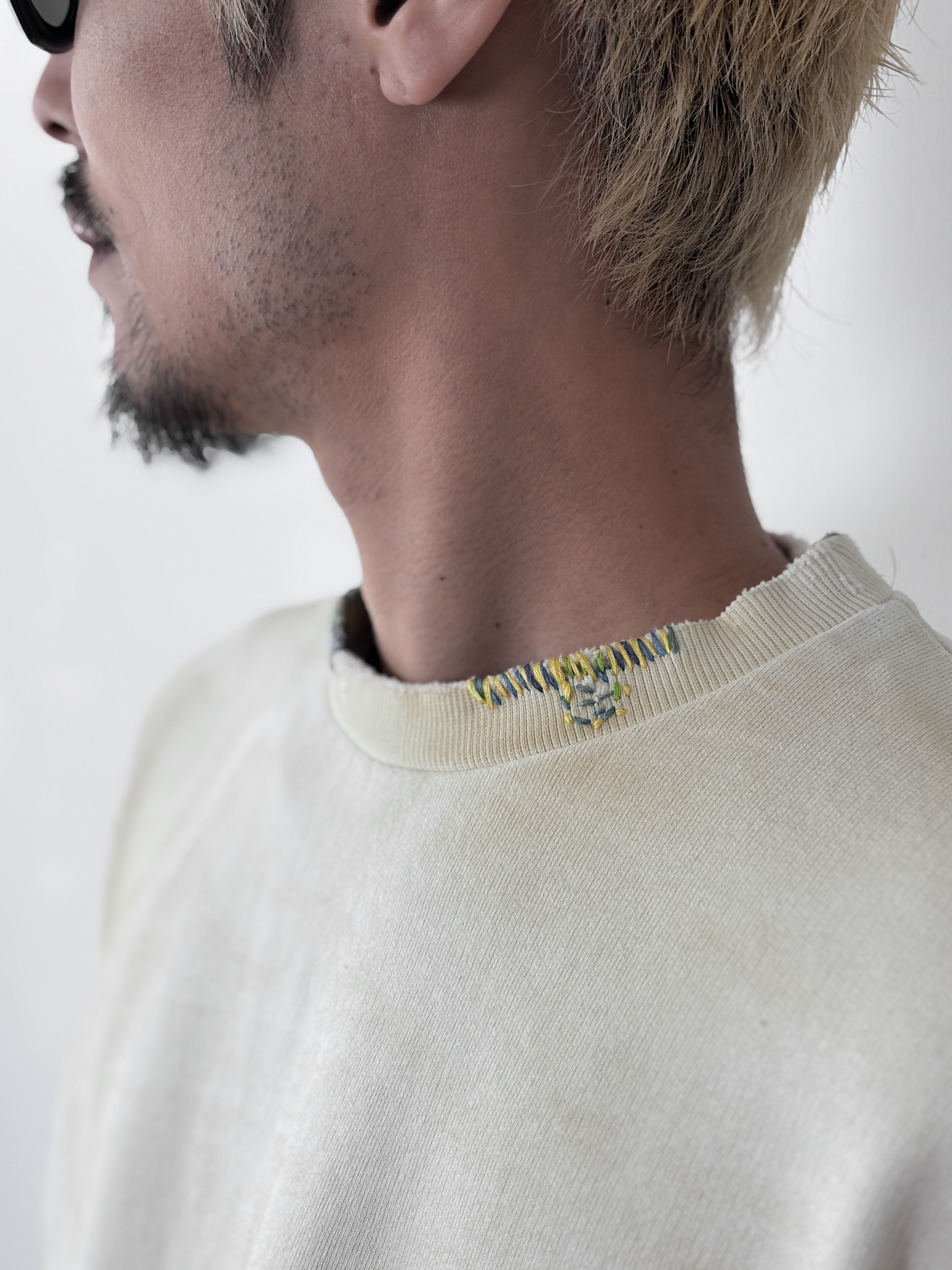 DIGAWEL / DISTRESSED SWEATSHIRT (CREAM)