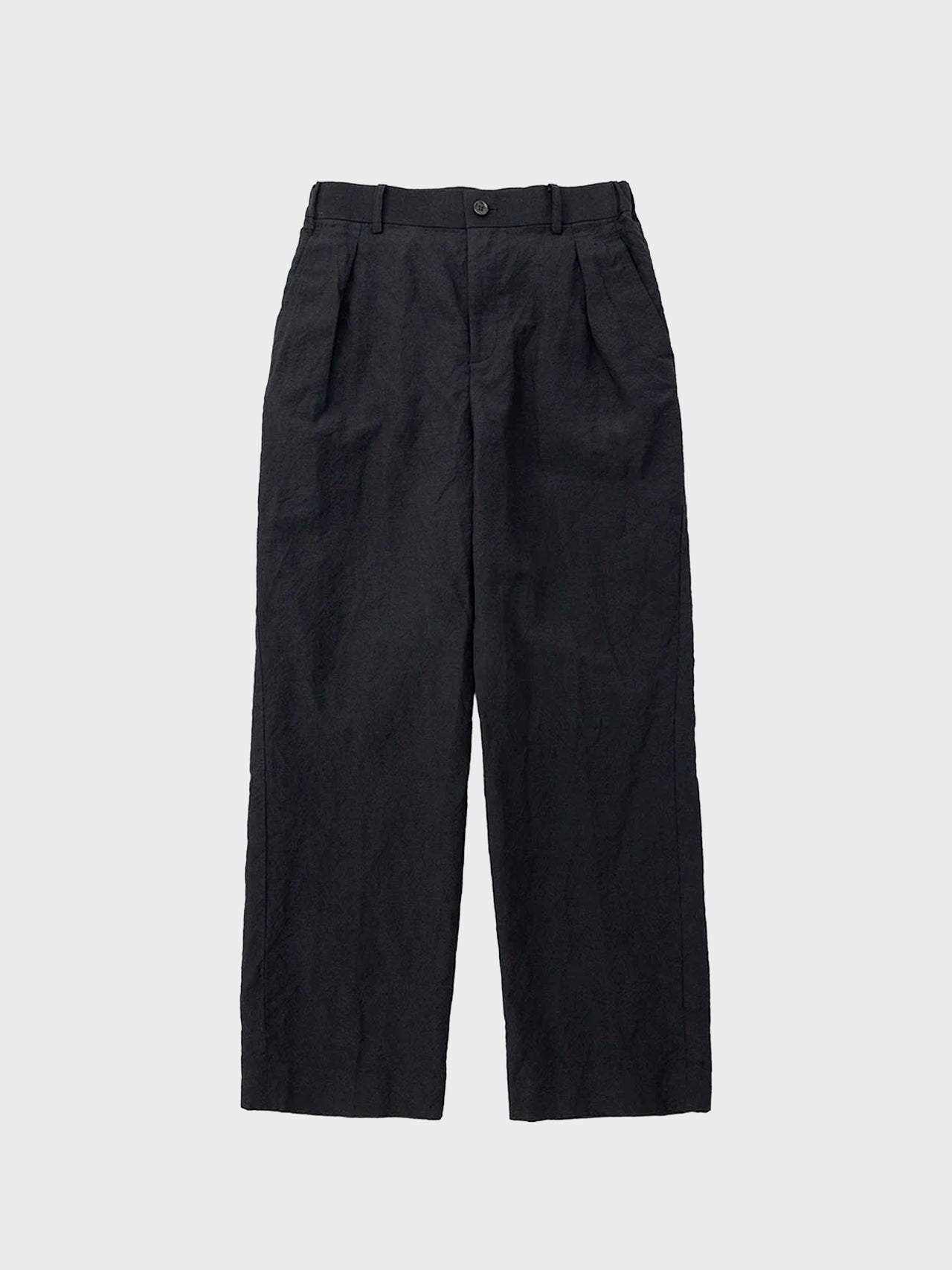 【2月14日(土)12:00販売開始】DIGAWEL / IN TUCK PANTS(GARMENT WASH) (BLACK)
