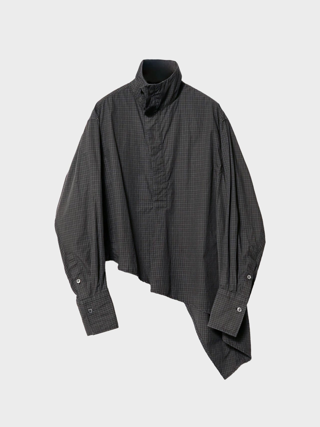 NTN / INK DYED SPIRAL SHIRT (DARK INK CHECK)