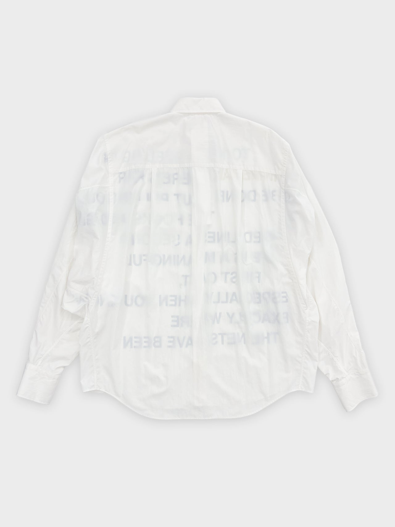 doublet / KINMEDAI LINE MESSAGE SHIRT (WHITE)