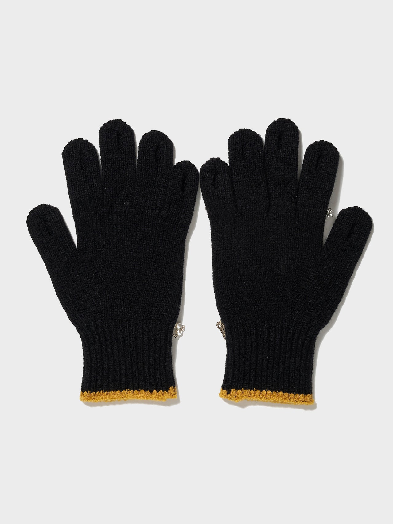 doublet / KNIT GLOVES WITH RINGS (BLACK) #60