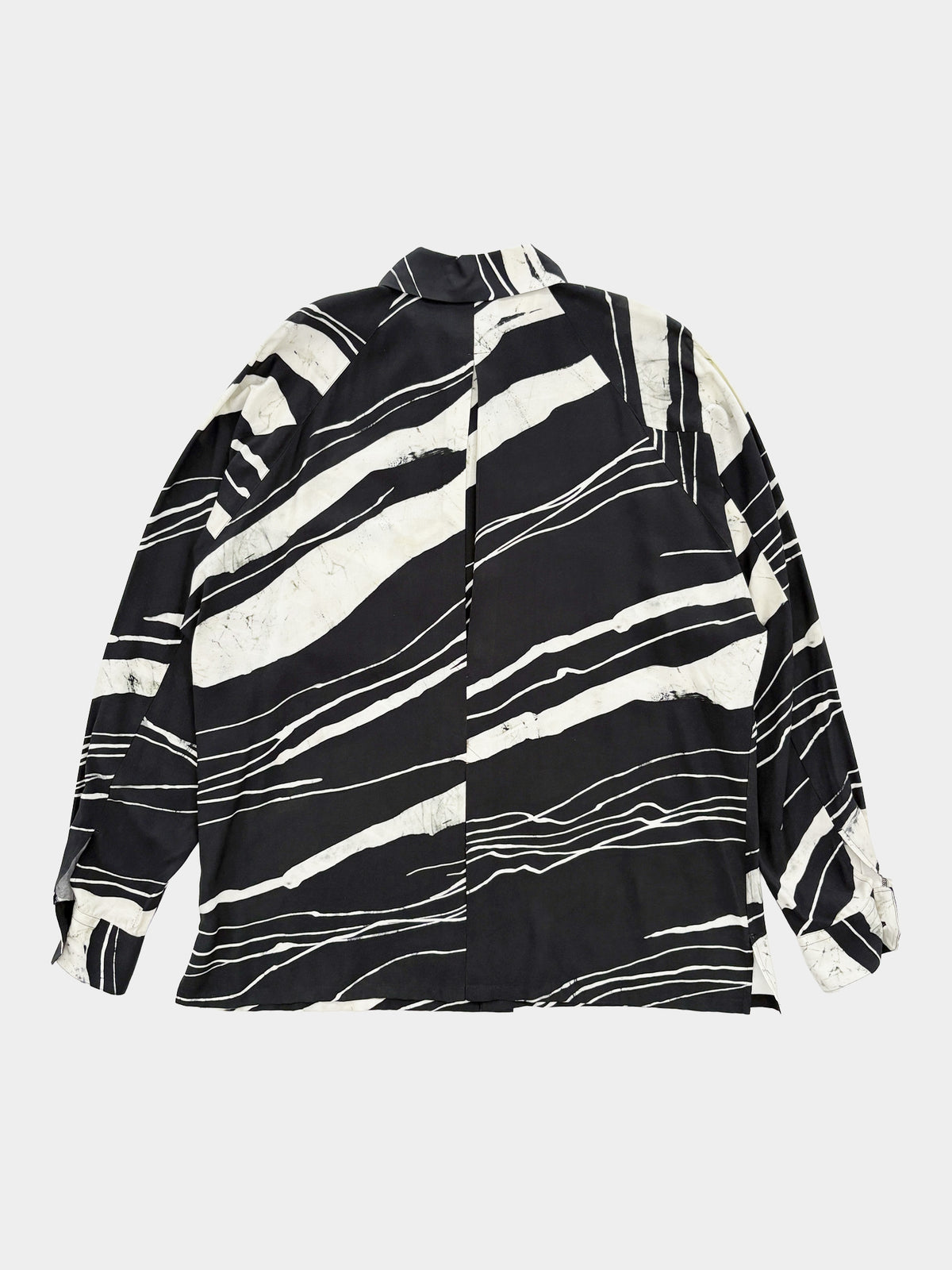 m's braque / LONG SLEEVE ALOHA SHIRT (BLACK)