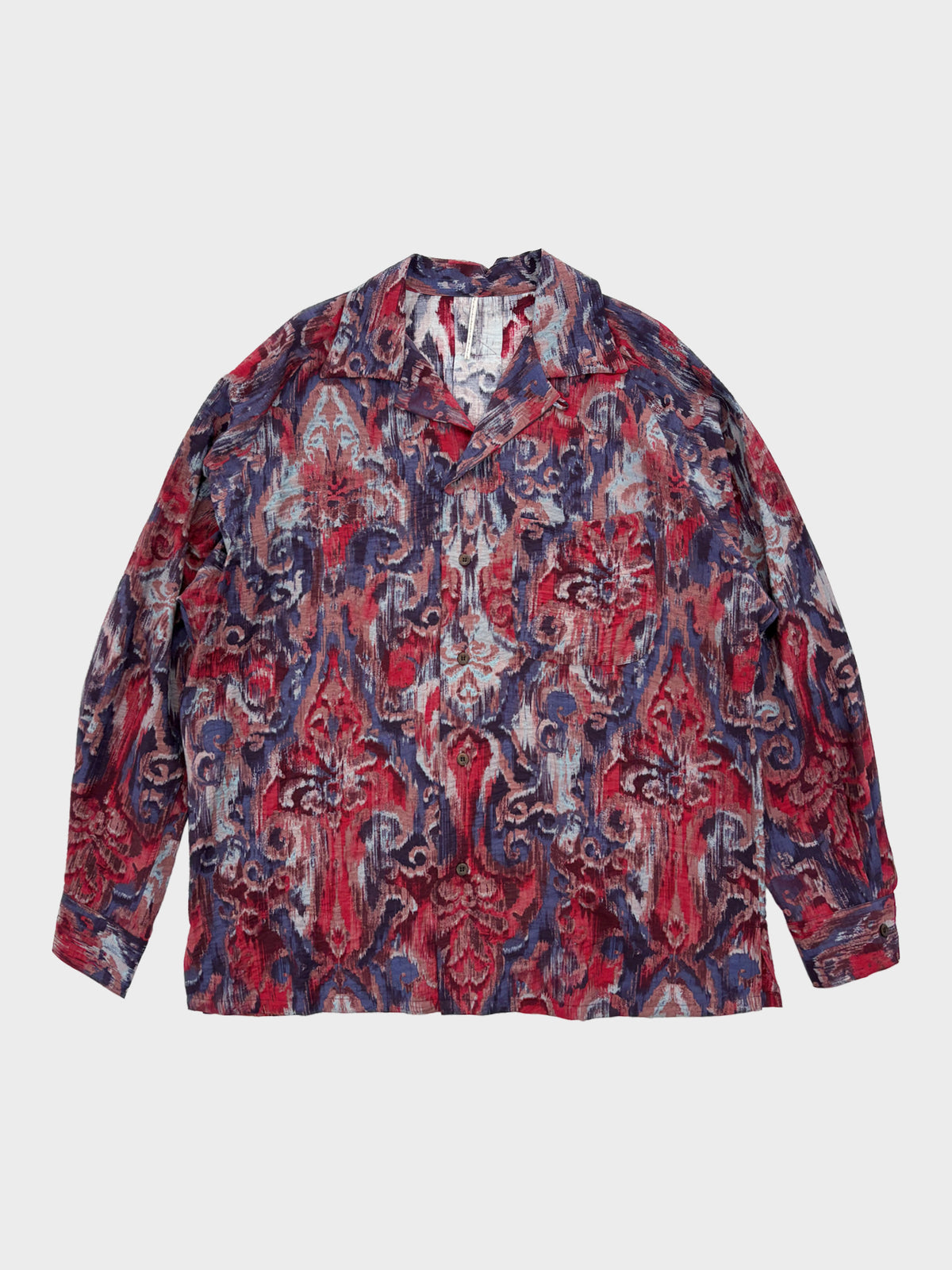 m's braque / LONG SLEEVE ALOHA SHIRT (RED)