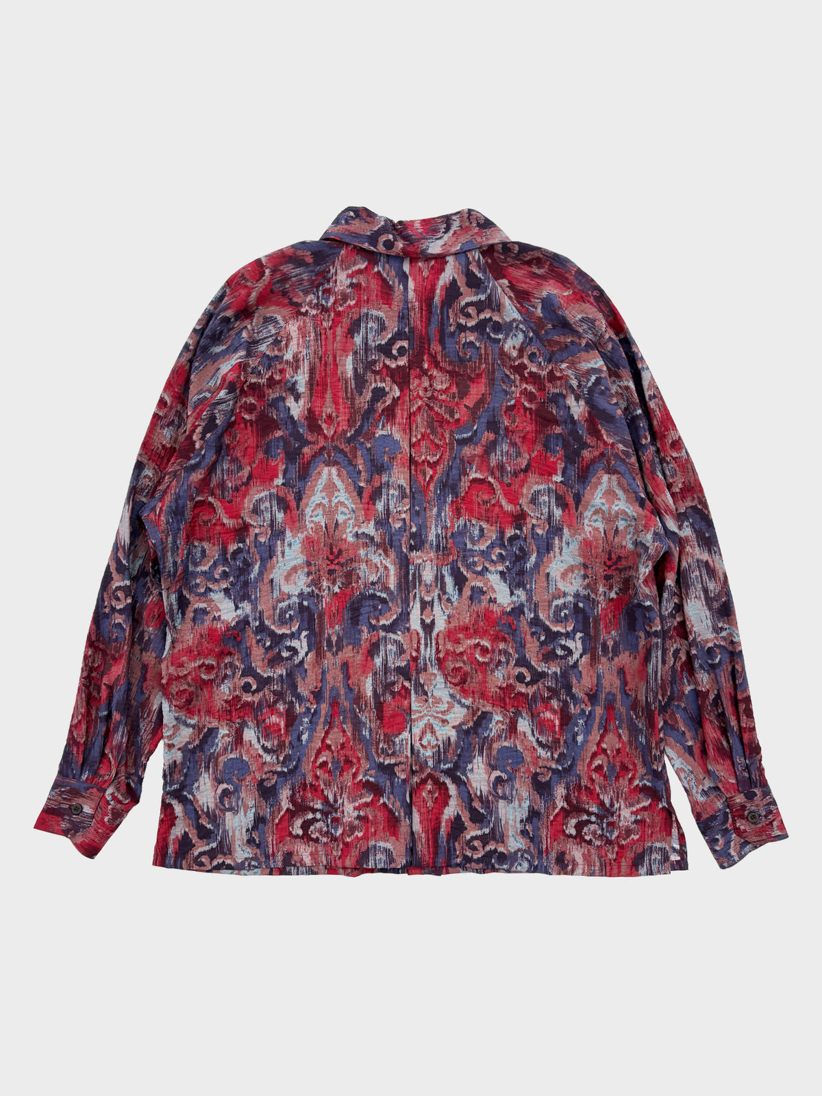 m's braque / LONG SLEEVE ALOHA SHIRT (RED)