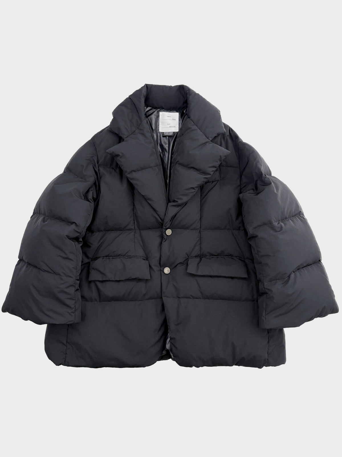 FUMITO GANRYU / LAPEL DOWN JACKET (BLACK)