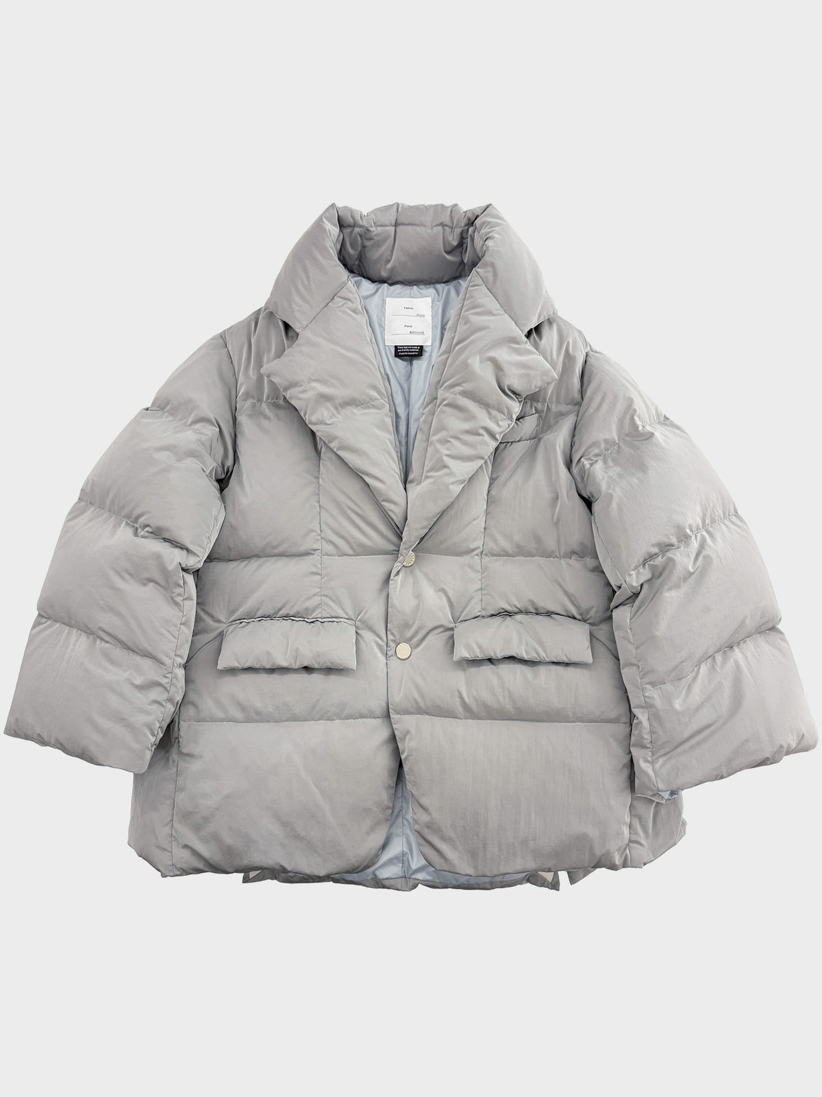 FUMITO GANRYU / LAPEL DOWN JACKET (GRAY)