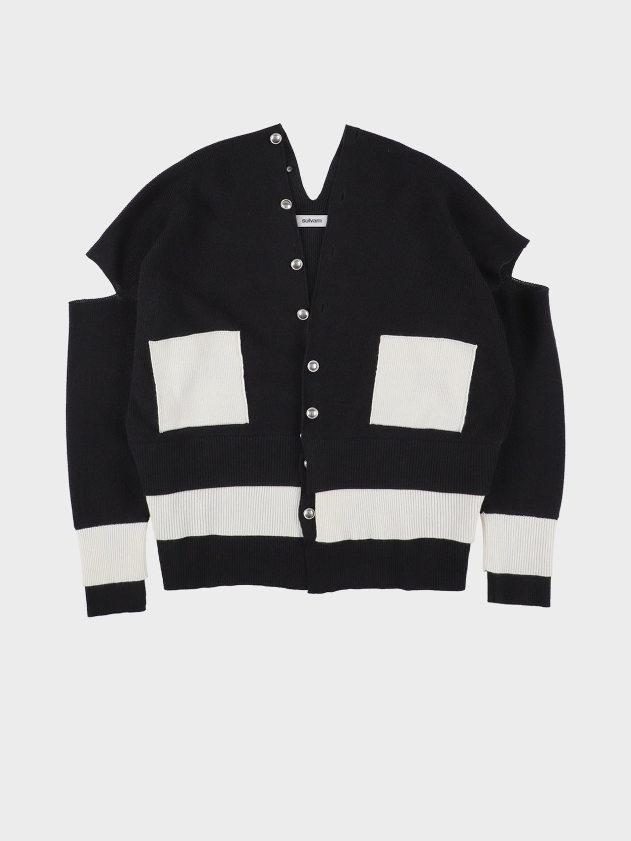 【7月18日(土)12:00販売開始】Sulvam / LAYERED KNIT (BLACK)