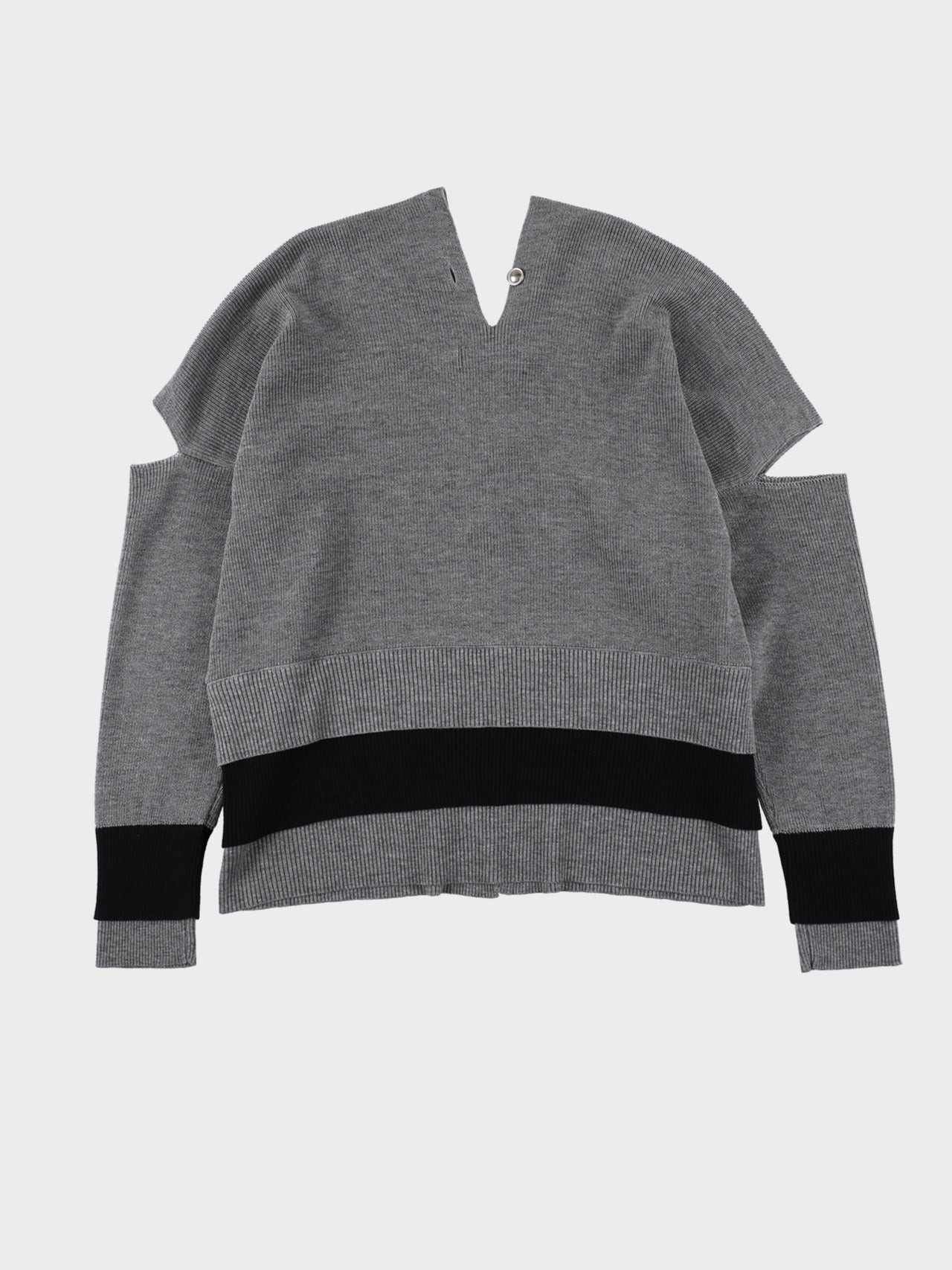 【7月18日(土)12:00販売開始】Sulvam / LAYERED KNIT (GRAY)