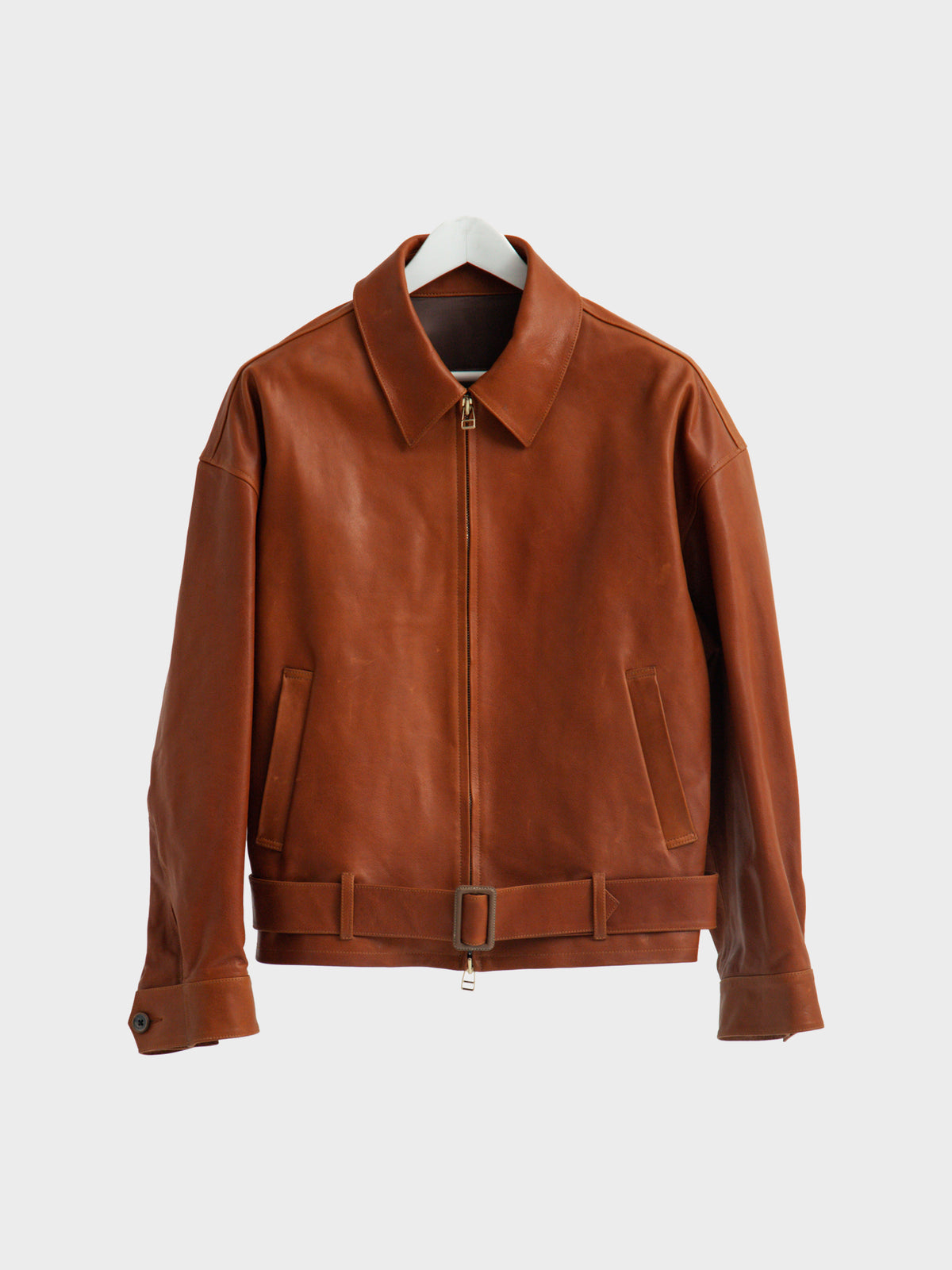 【10月24日(土)発売】SOSHIOTSUKI / LEATHER BLOUSON (CAMEL)