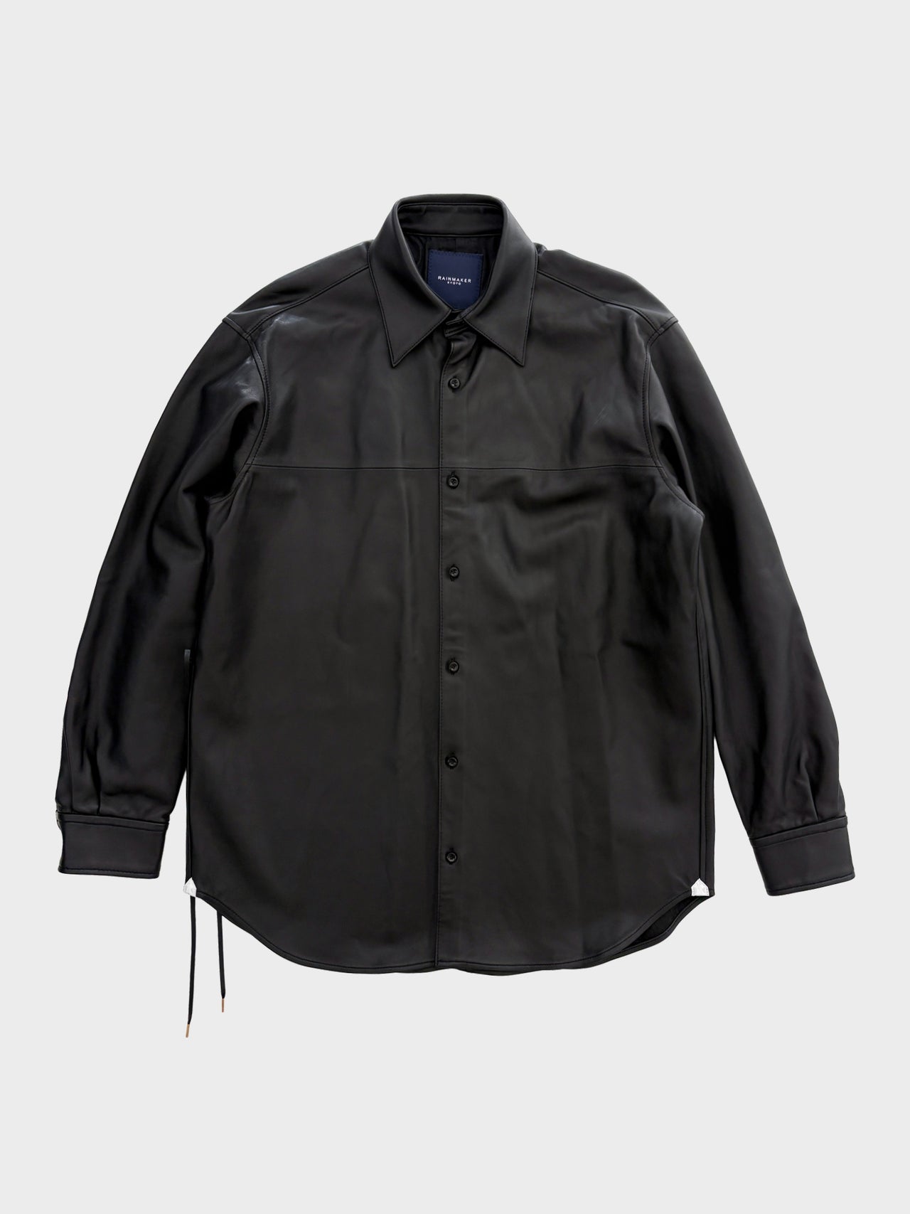 【8月22日(土)12:00発売】RAINMAKER / LEATHER DOUGI SHIRT (BLACK)