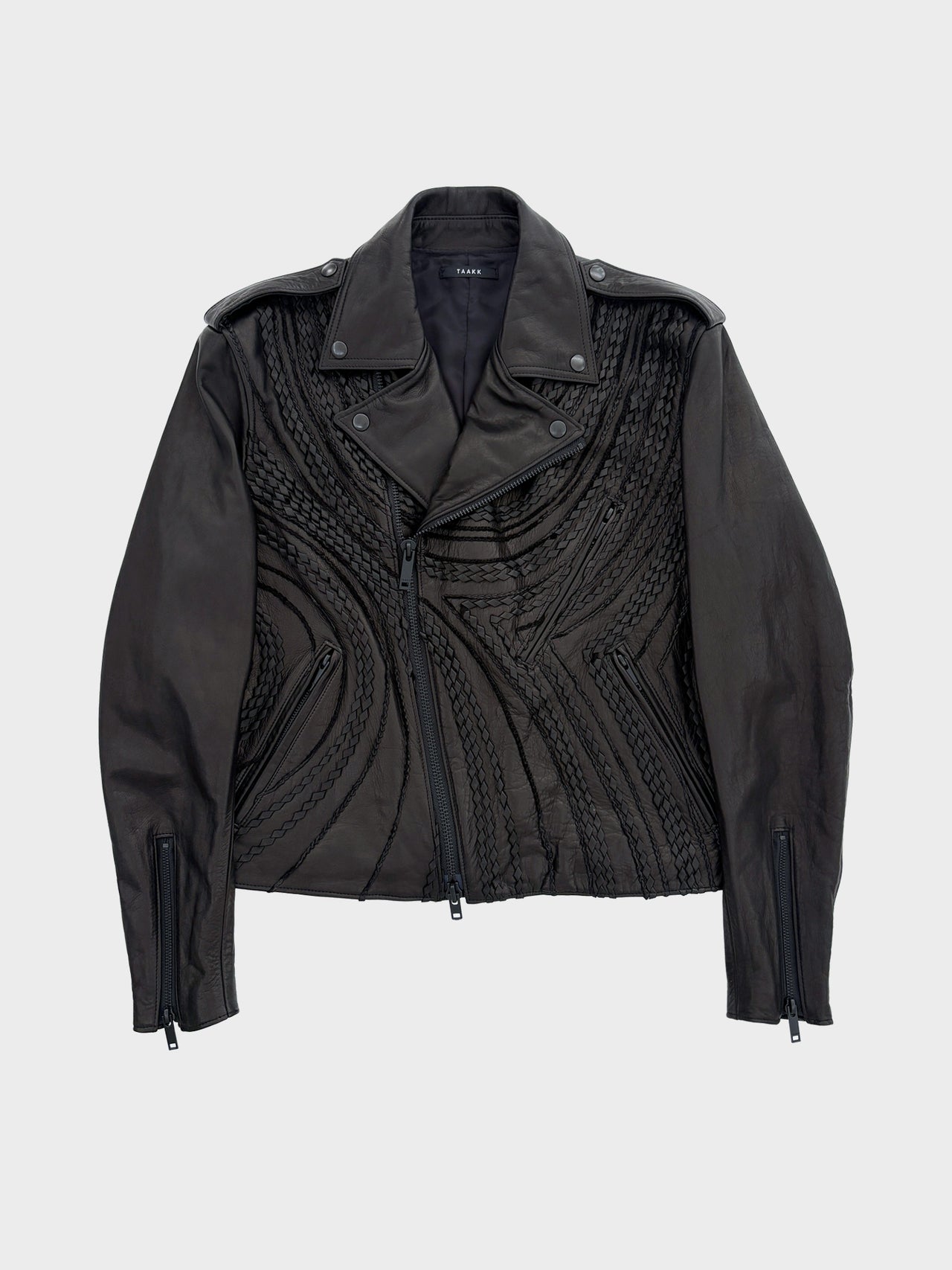 【8月22日(土)12:00発売】TAAKK / LEATHER RIDERS JACKET (BLACK)