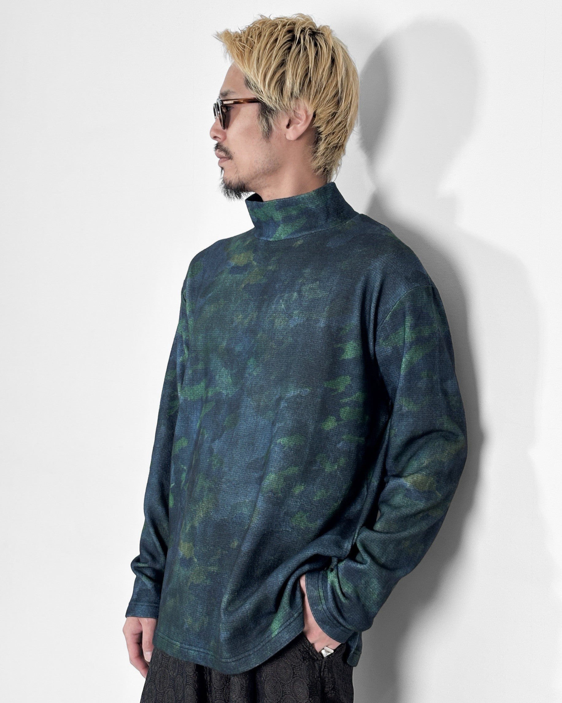 m's braque / HIGH NECK LONG SLEEVE PULLOVER (GREEN)