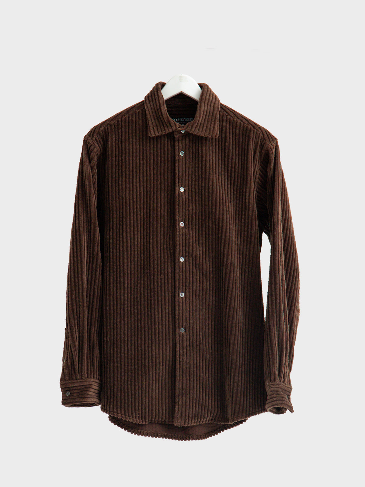 【10月24日(土)発売)】SOSHIOTSUKI / HEAVY WALE DRESS SHIRT (BROWN)
