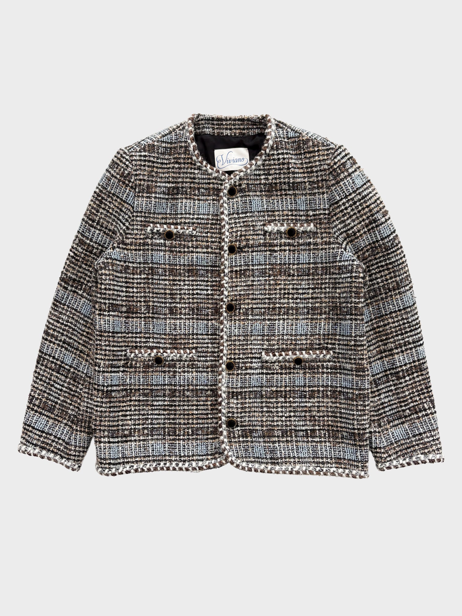 7月11日(土)12:00販売開始】VIVIANO / MELANGE TWEED JACKET (MULTI)