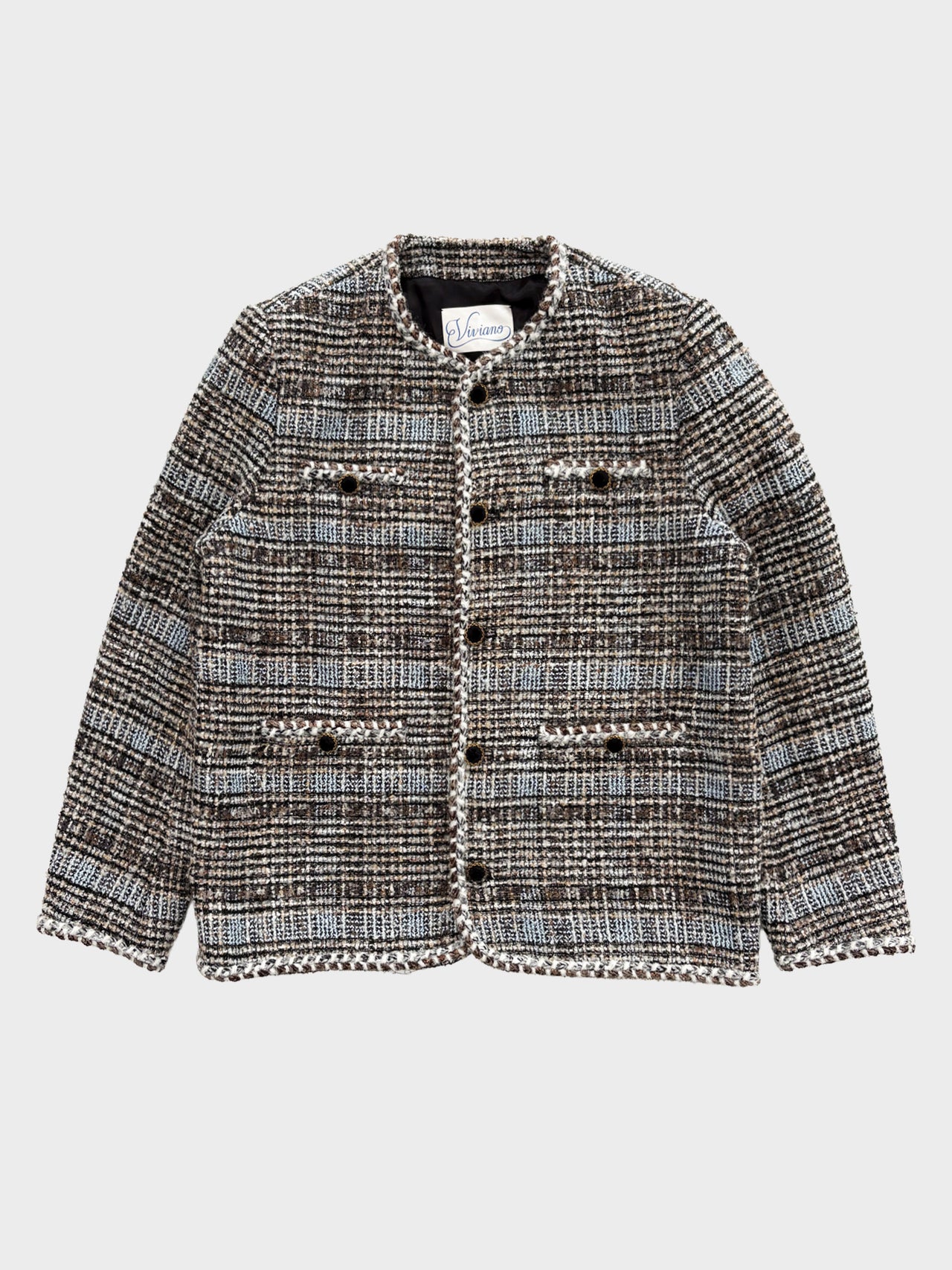 【7月上旬入荷予定】VIVIANO / MELANGE TWEED JACKET (MULTI)