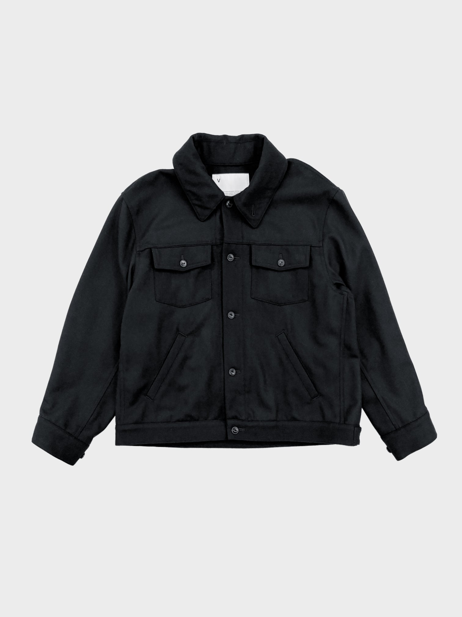 VOAAOV / MELTON WORK JACKET (BLACK)