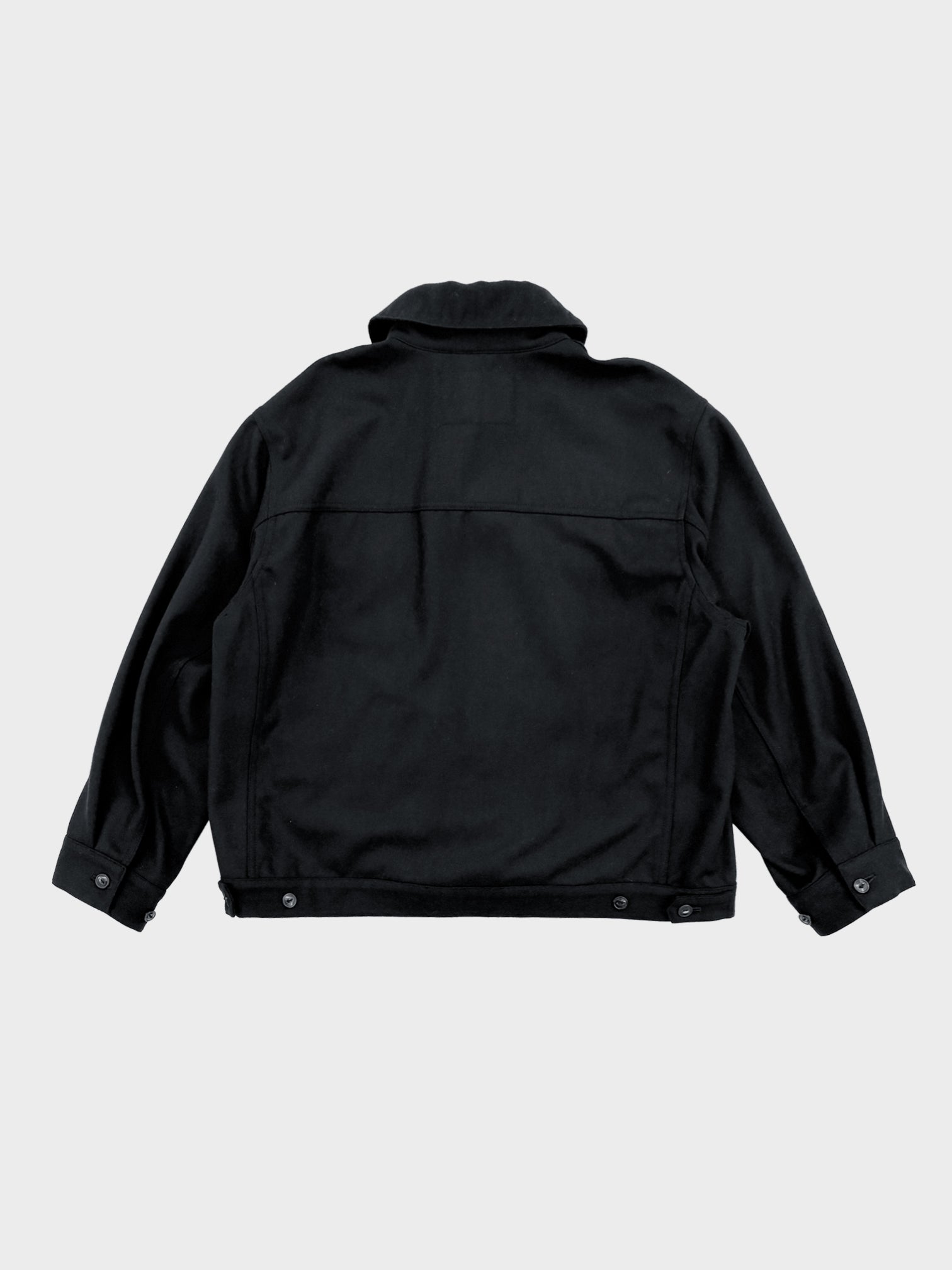 VOAAOV / MELTON WORK JACKET (BLACK)