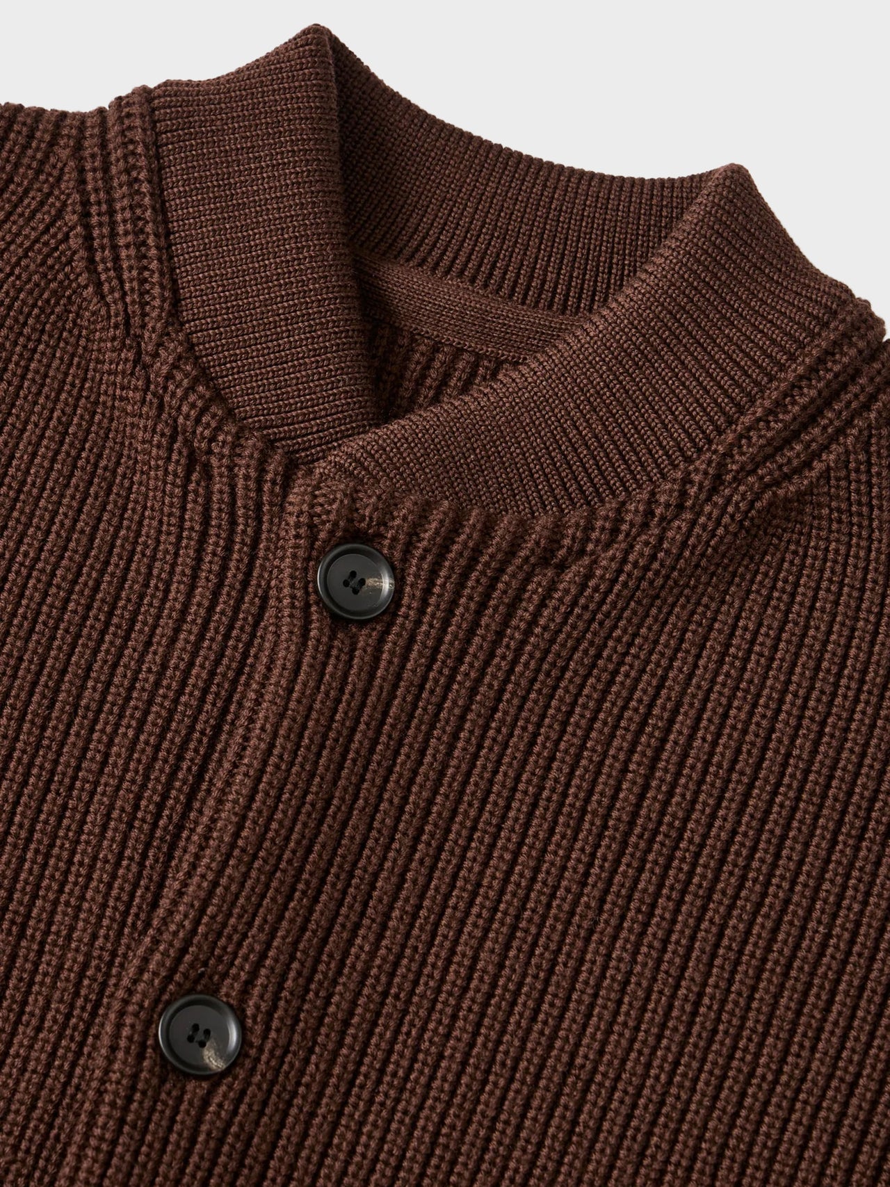 【9月上旬〜中旬入荷予定】THE DAY / MERINO WOOL KNIT BLOUSON (BROWN)