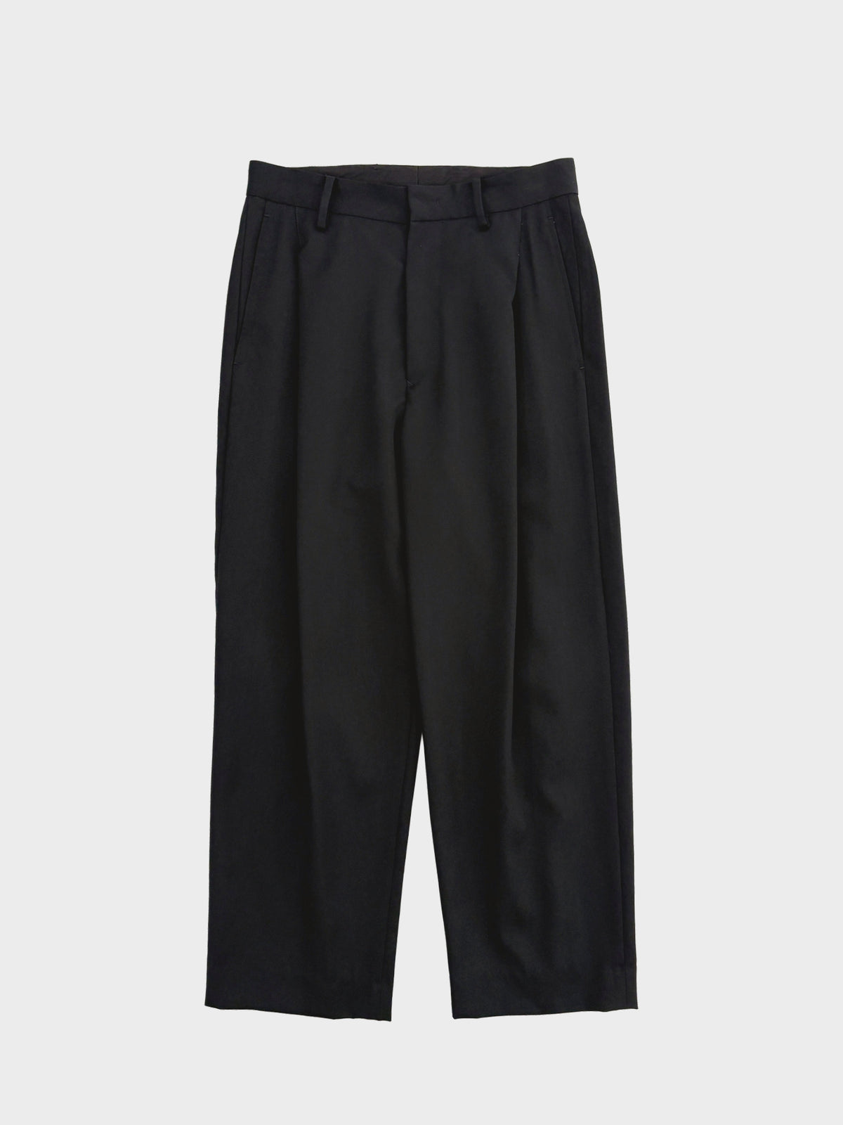 FUMITO GANRYU / MIXTURE WIDE SLACKS (BLACK)