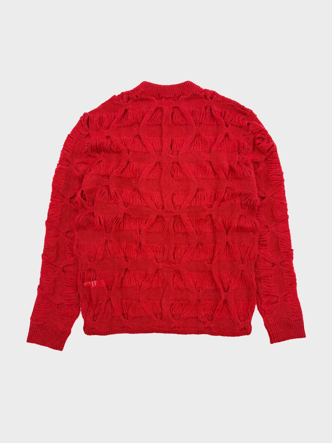 【8月22日(土)12:00発売】TAAKK / MOHAIR TEXTURED KNIT SWEATER (RED)