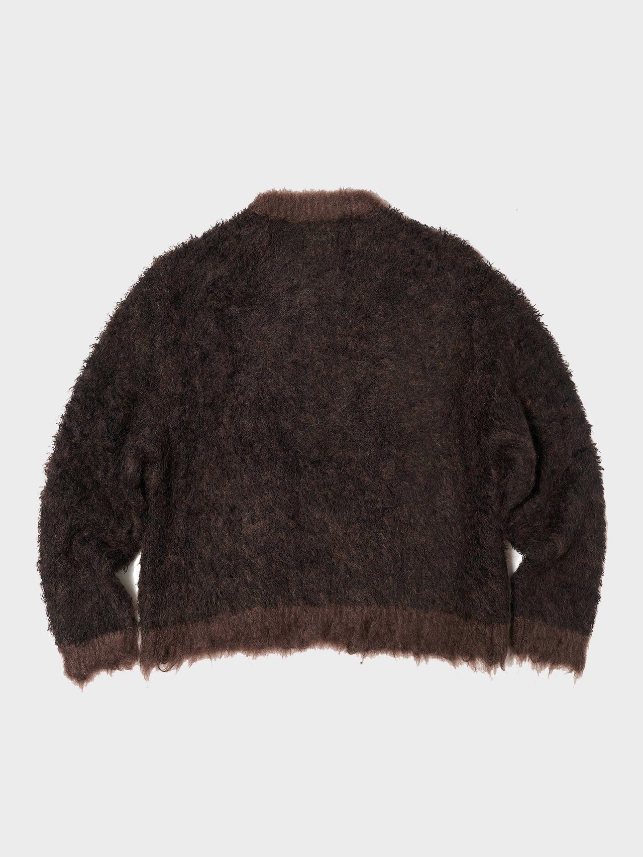 doublet / MOHAIR TWEED KNIT CARDIGAN (BROWN)