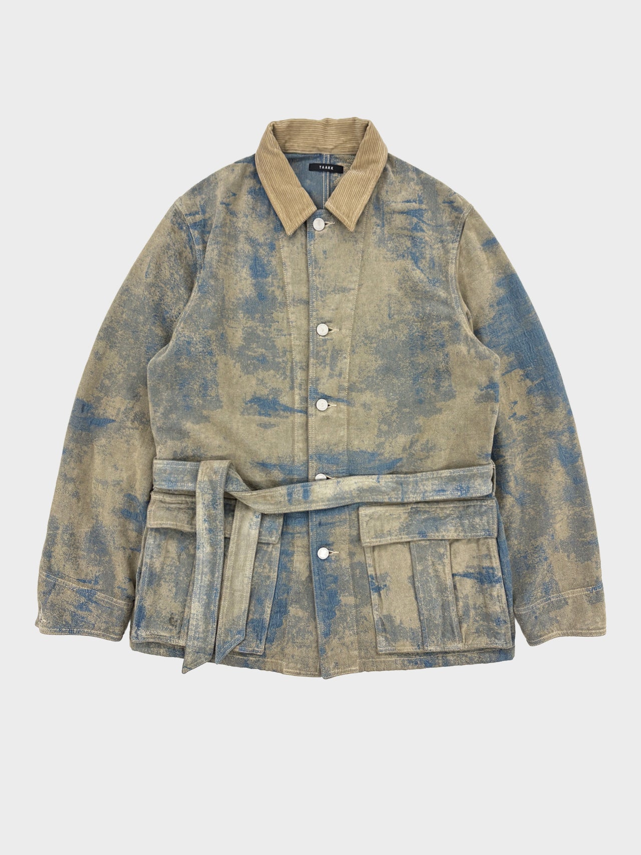 【8月22日(土)12:00発売】TAAKK / MOLE JACQUARD DENIM BLOUSON (INDIGO BLEACH)