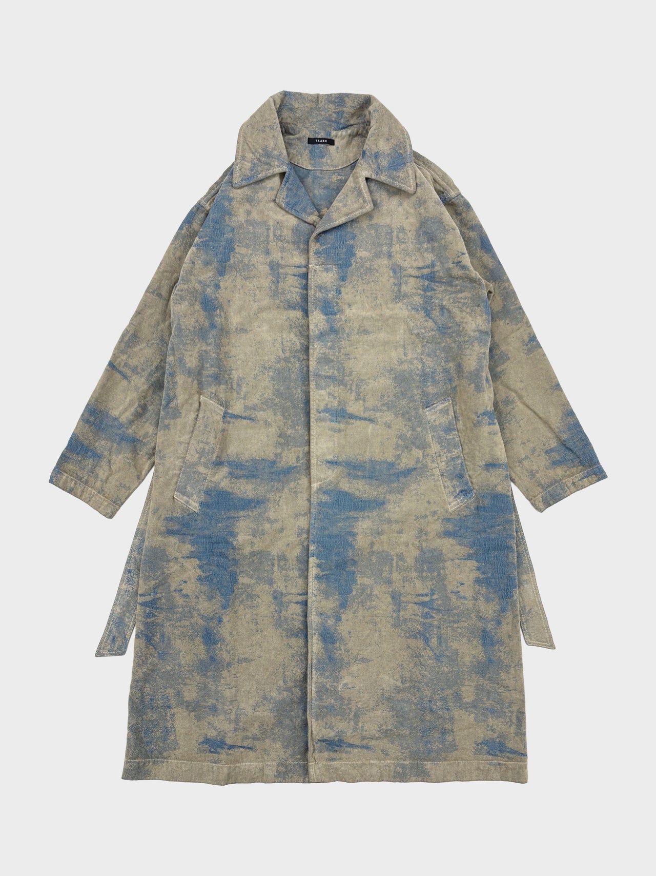 【8月22日(土)12:00発売】TAAKK / MOLE JACQUARD DENIM COAT (INDIGO BLEACH)