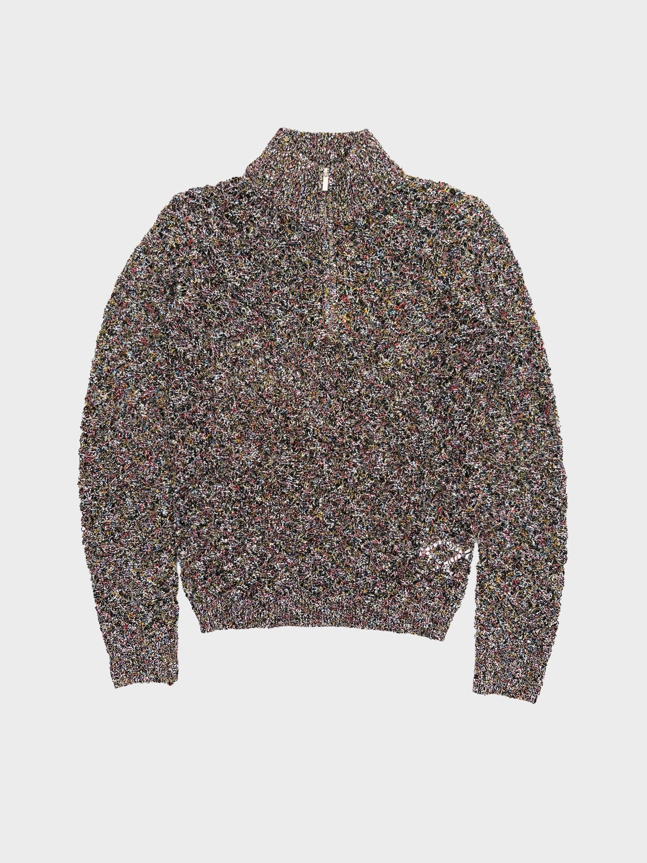 【8月22日(土)12:00発売】TAAKK / MULTI-COLORED HALF-ZIP KNIT (MULTI)