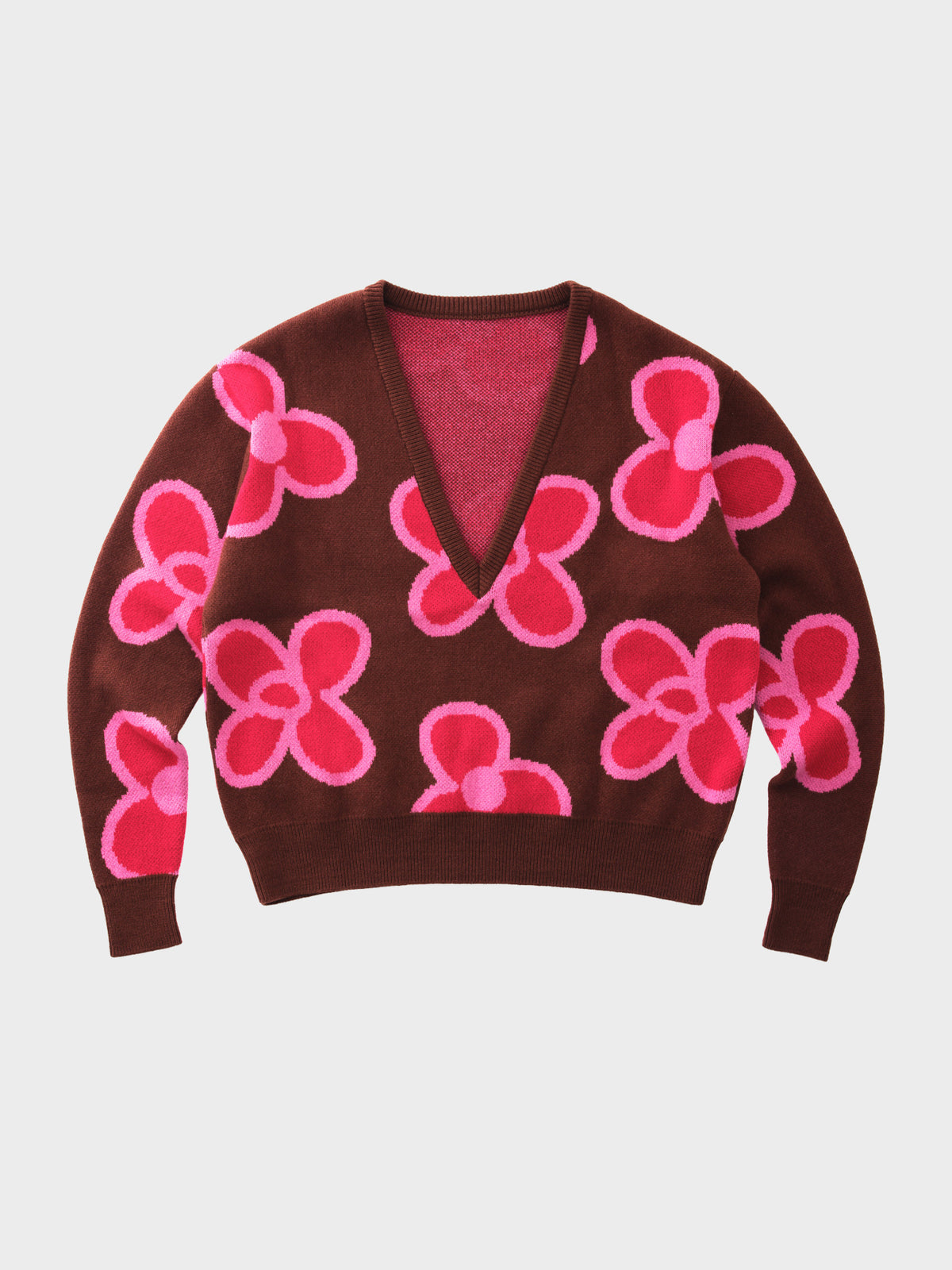 【9月12日(土)12:00発売】COGNOMEN / NAMELESSN FLOWER KNIT (BROWN)