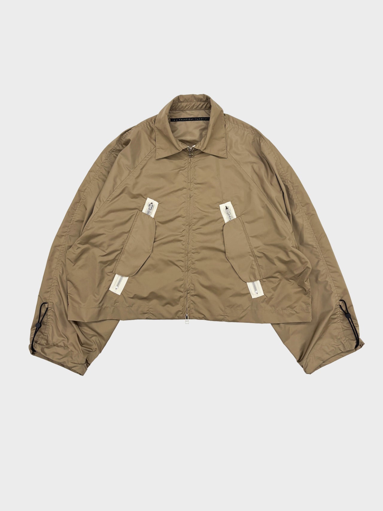 【1月2日(金)12:00販売開始】my beautiful landlet / NYLON TAFFTA WATER PROOF BLOUSON (BEIGE)