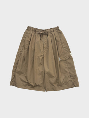 my beautiful landlet / NYLON TAFFETA WATER PROOF WIDE HALF PANTS (BEIGE)
