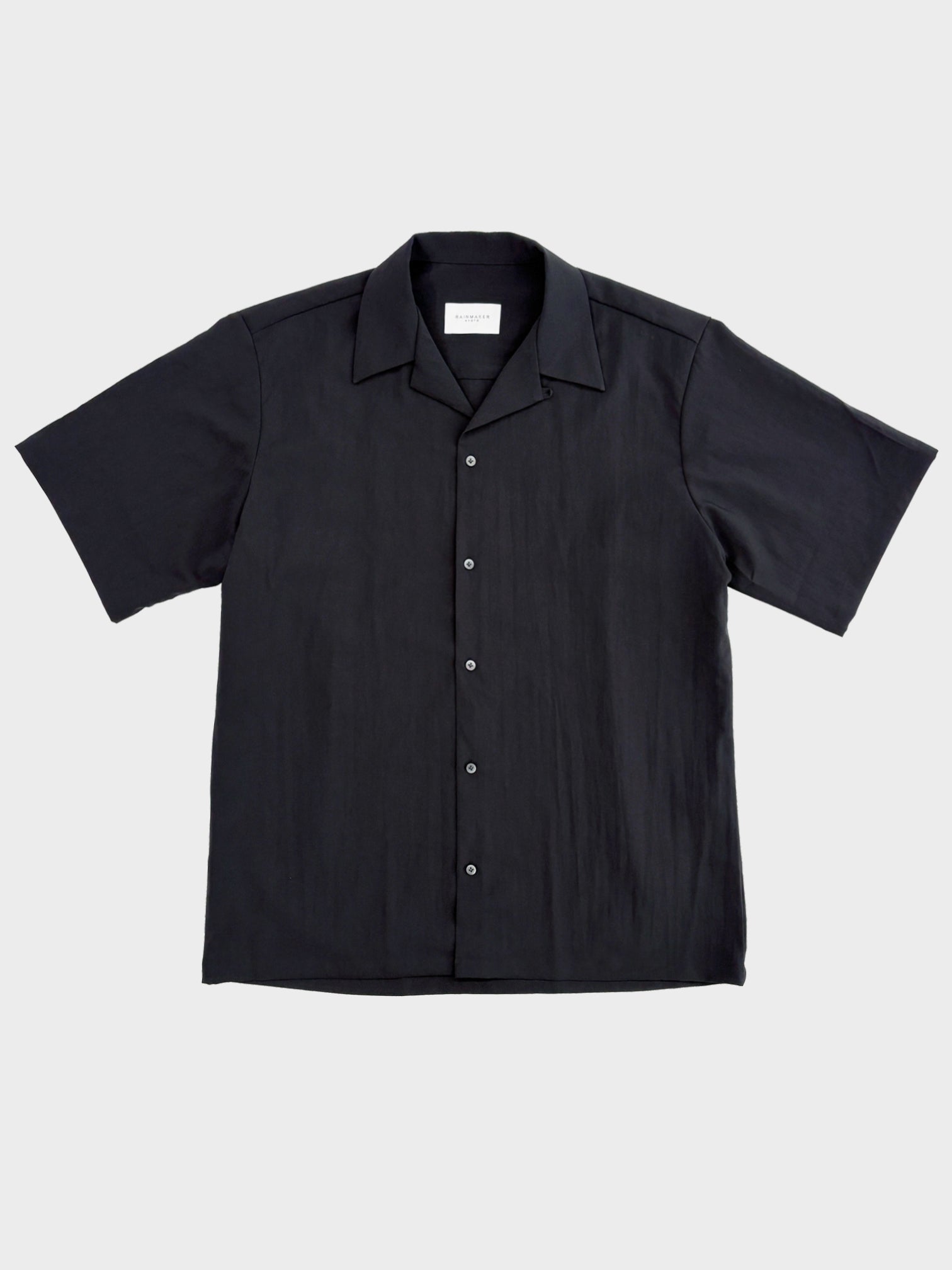 RAINMAKER / OPEN COLLAR SHIRT (BLACK)