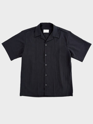 RAINMAKER / OPEN COLLAR SHIRT (BLACK)