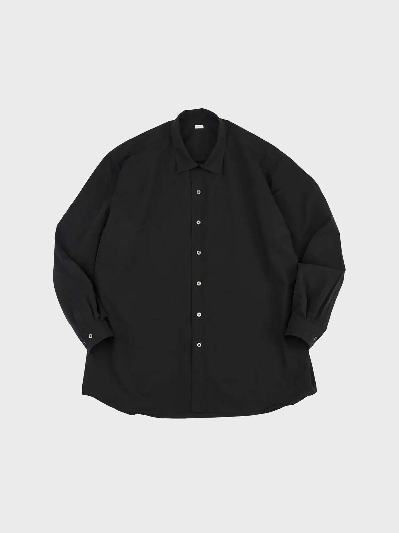 THE DAY / QUICK DRY STRECH OPEN COLLAR SHIRT (BLACK)