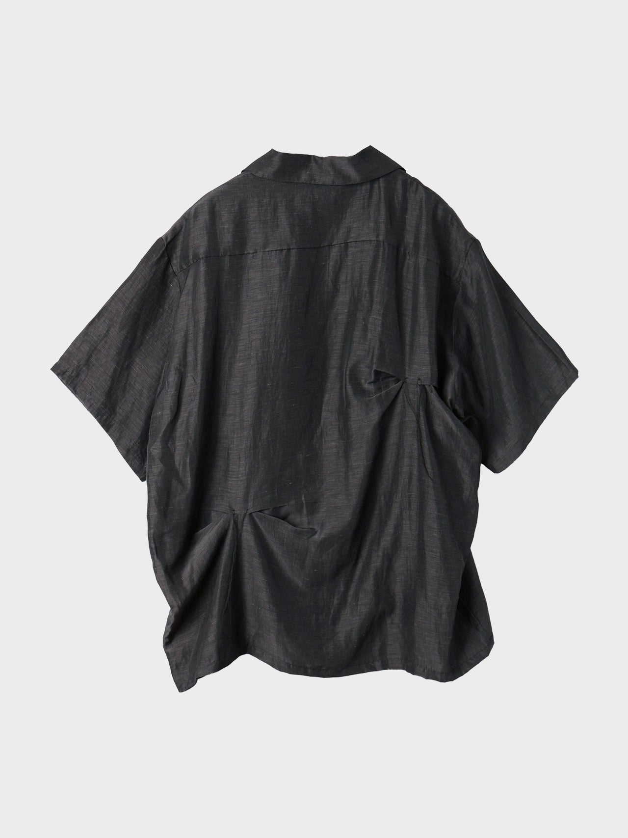 JIEDA / HAND STITCH OPEN COLLAR SHIRT S/S (DARK GRAY)