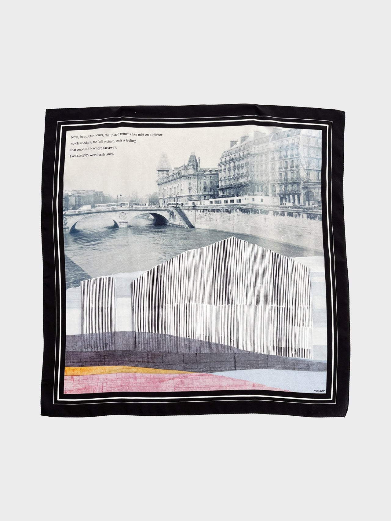 VOAAOV / PHOTO SCARF (BLACK)