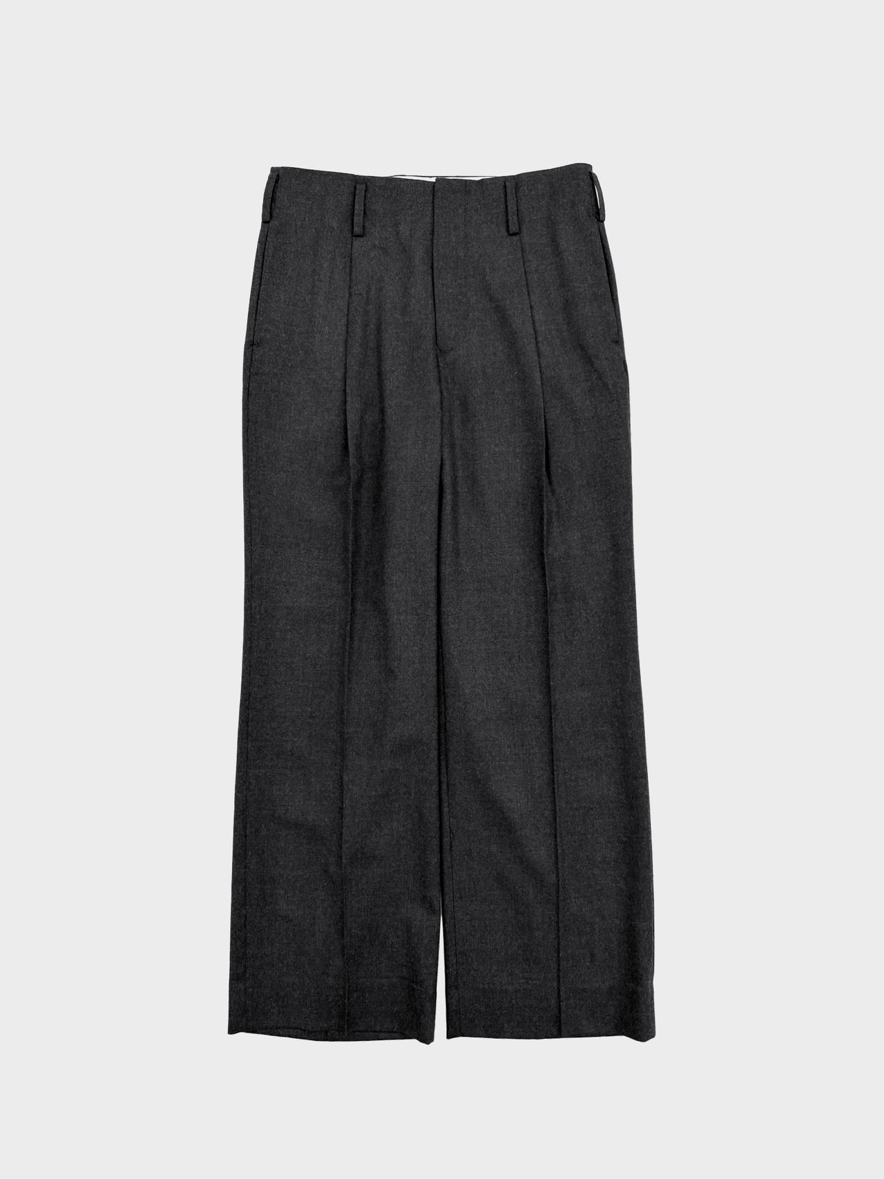 WEWILL / PLEATED PIPE TROUSERS (C.GRAY)