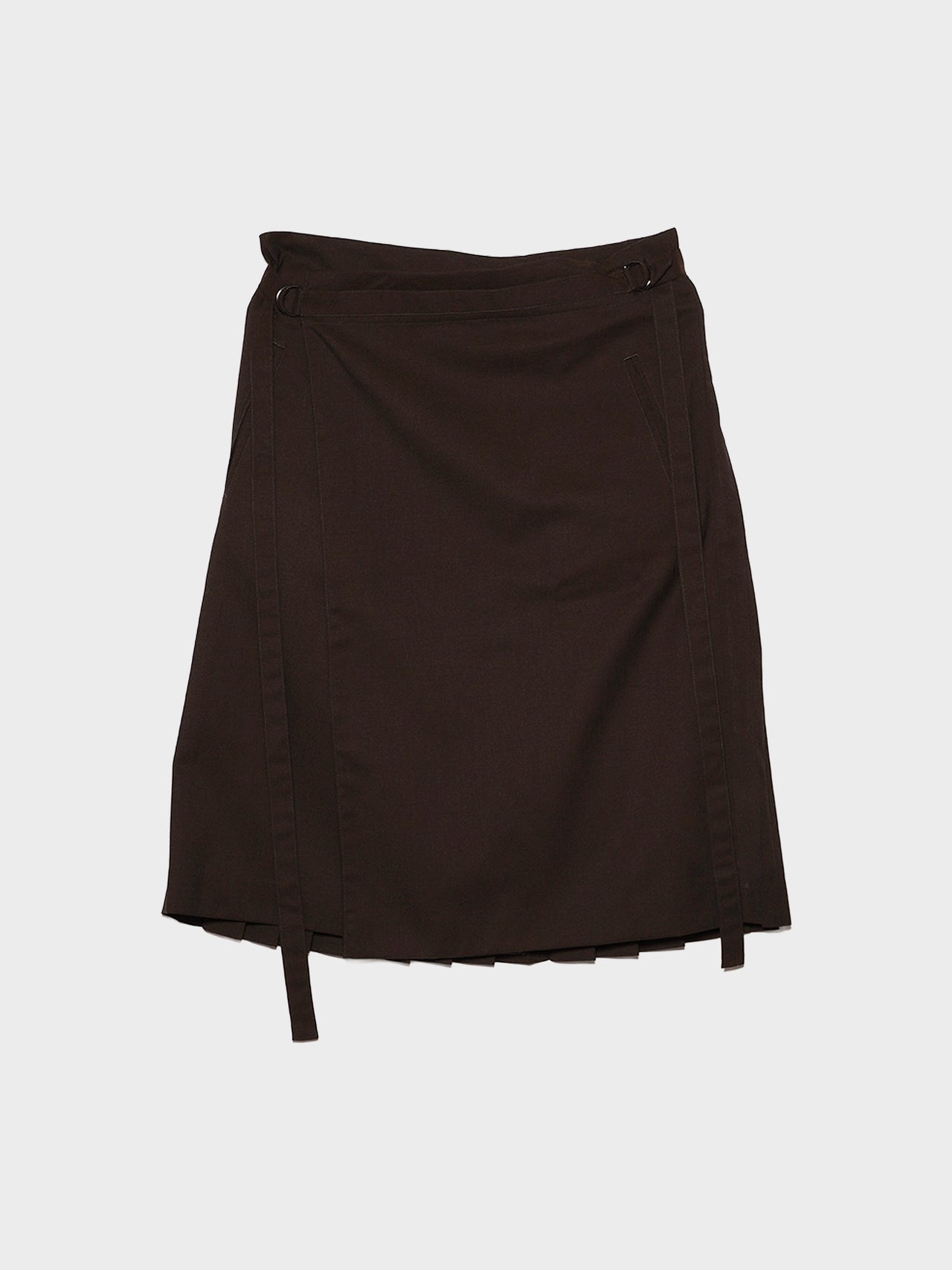 【9月12日(土)12:00発売】COGNOMEN / PLEATED SKIRT (BROWN)