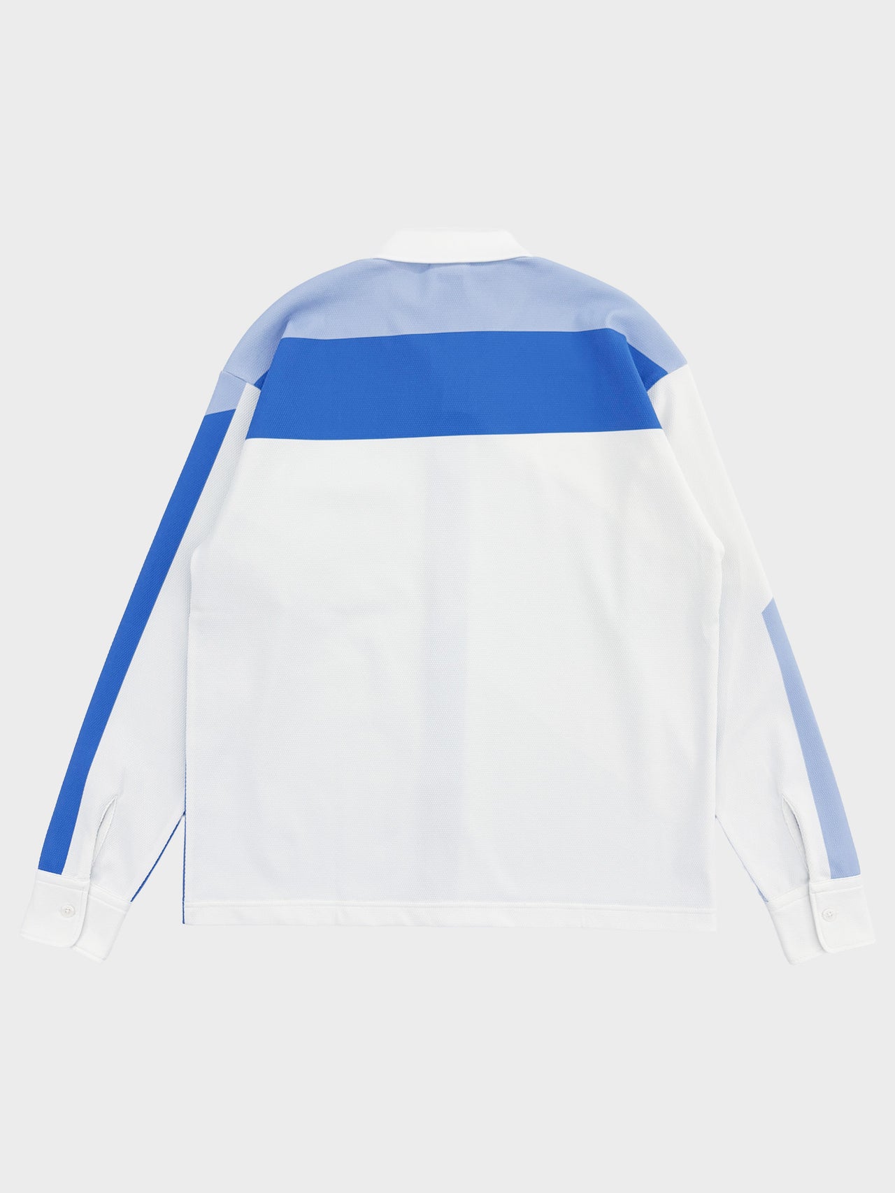 HELS / POLO L/S SHIRT (WHITE × BLUE)