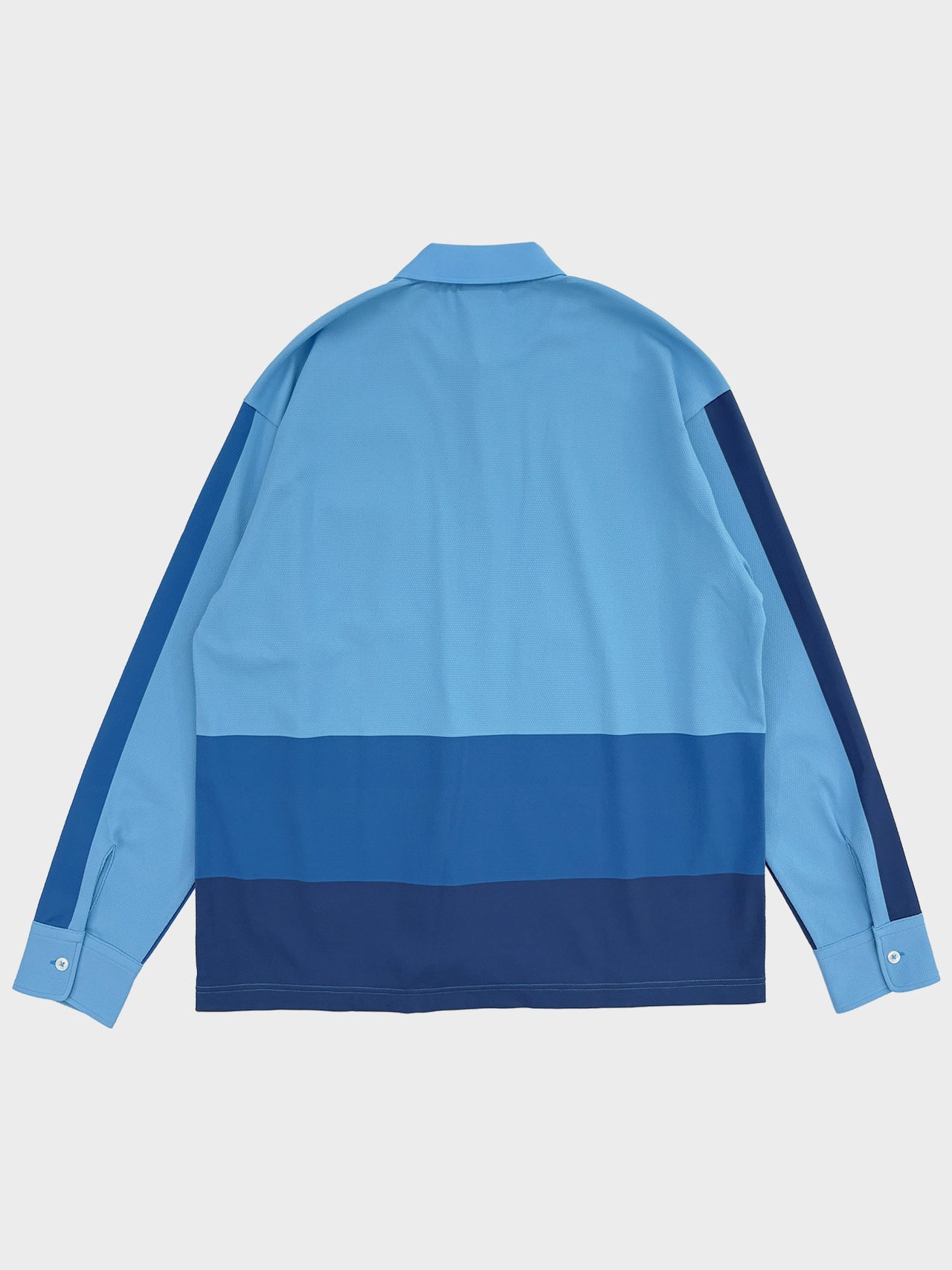 HELS / POLO L/S SHIRT (BLUE × NAVY)
