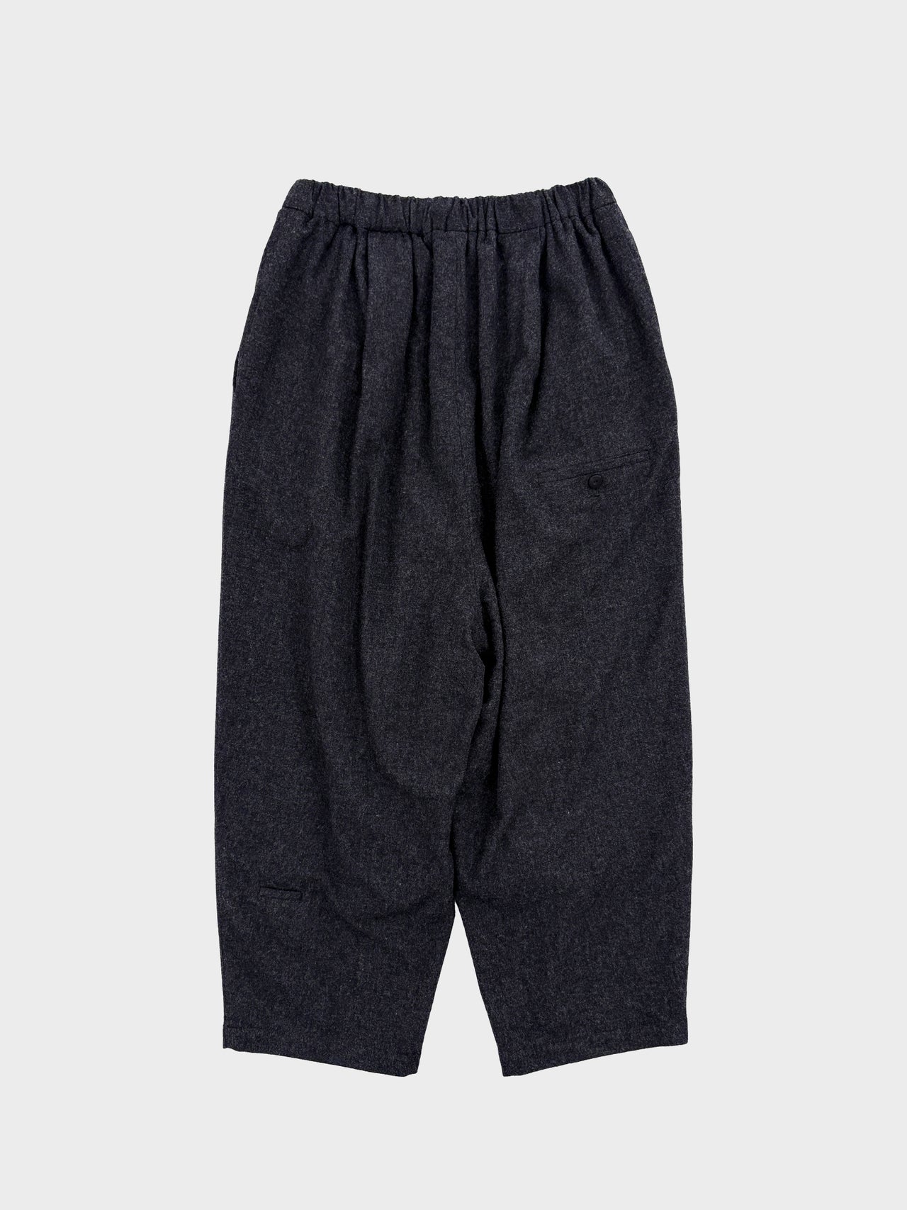Dulcamara / 縮絨ウールタックワイドPT (CHARCOAL GRAY)