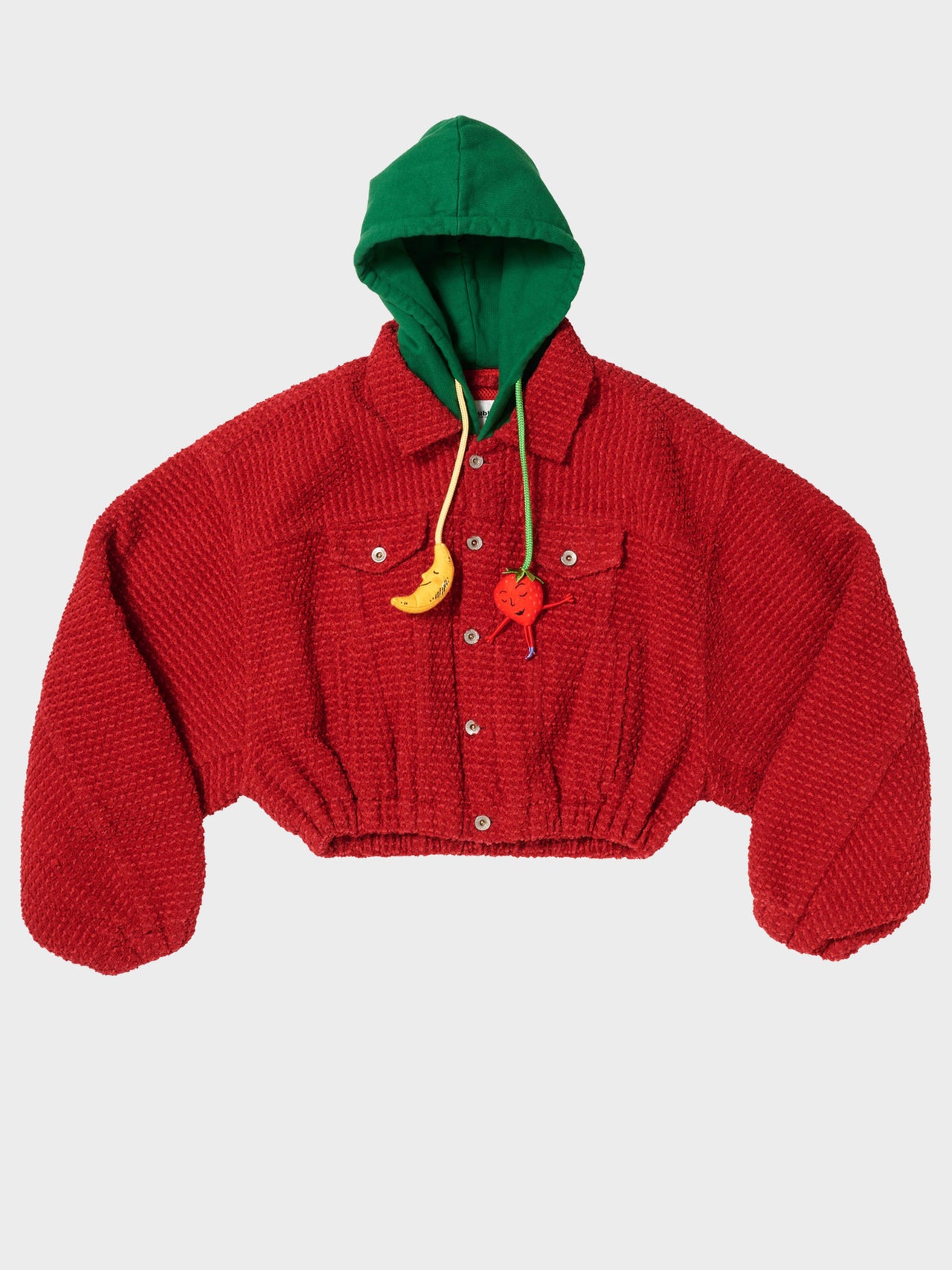 【1月17日(土)12:00販売開始】doublet / PUFFED STRAWBERRY TRUCKER JACKET (RED)