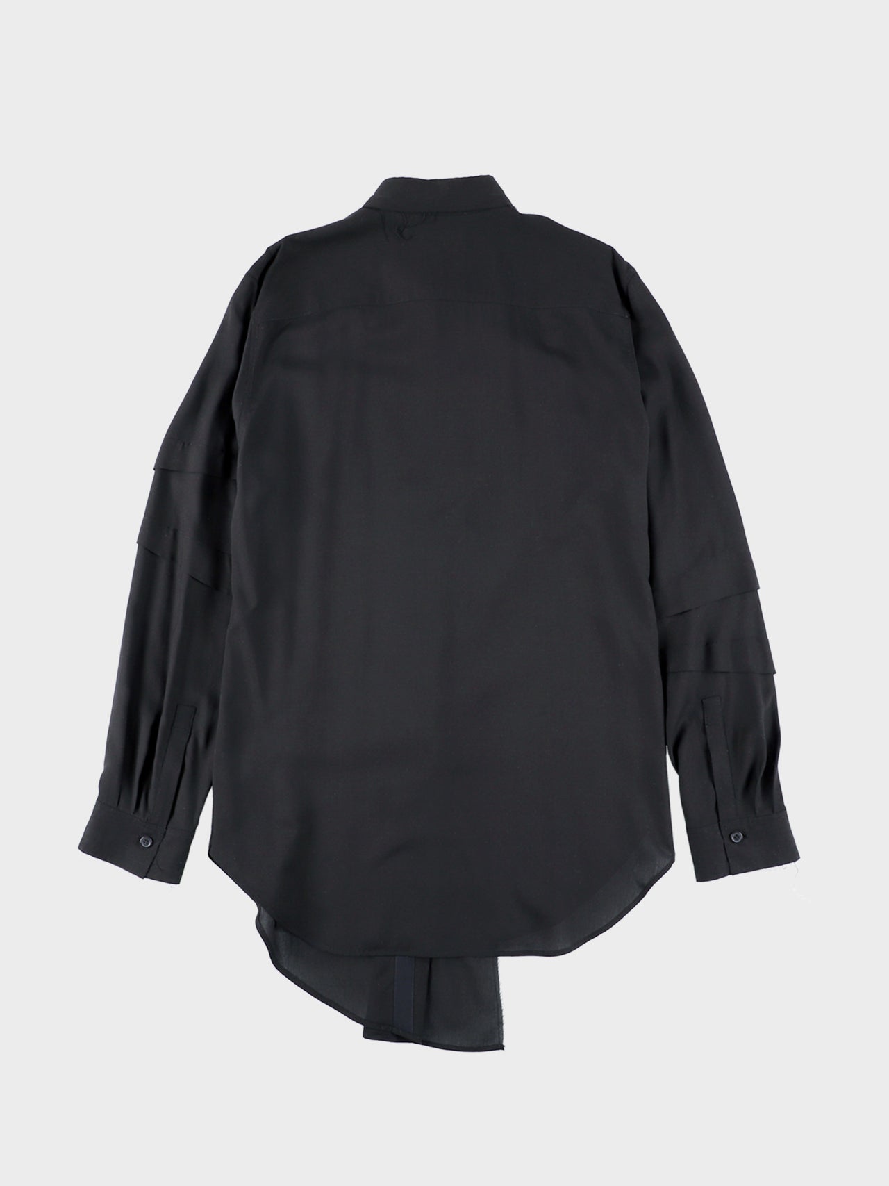 【7月18日(土)12:00販売開始】Sulvam / RAYON FRILL SH (BLACK)