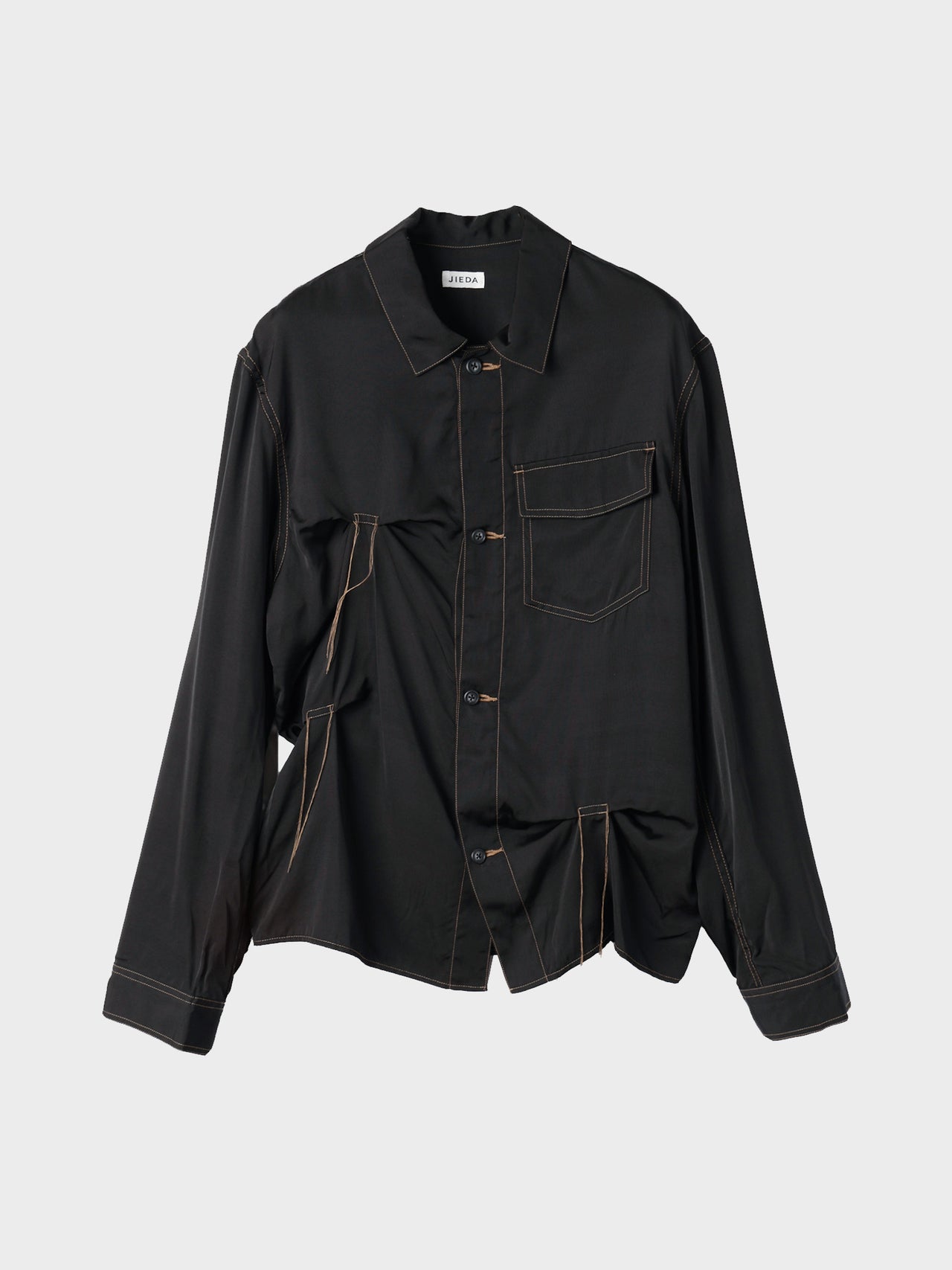 【1月2日12:00販売開始】JieDa / RAYON SILK SHIRT JACKET (BLACK)