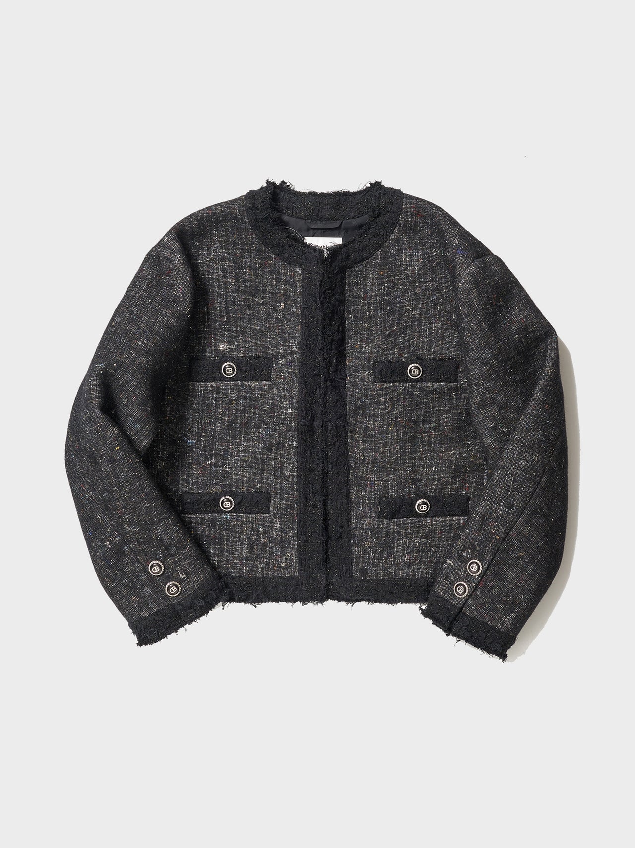 doublet / RECYCLED FELT TWEED-STYLE JACKET (BLACK)
