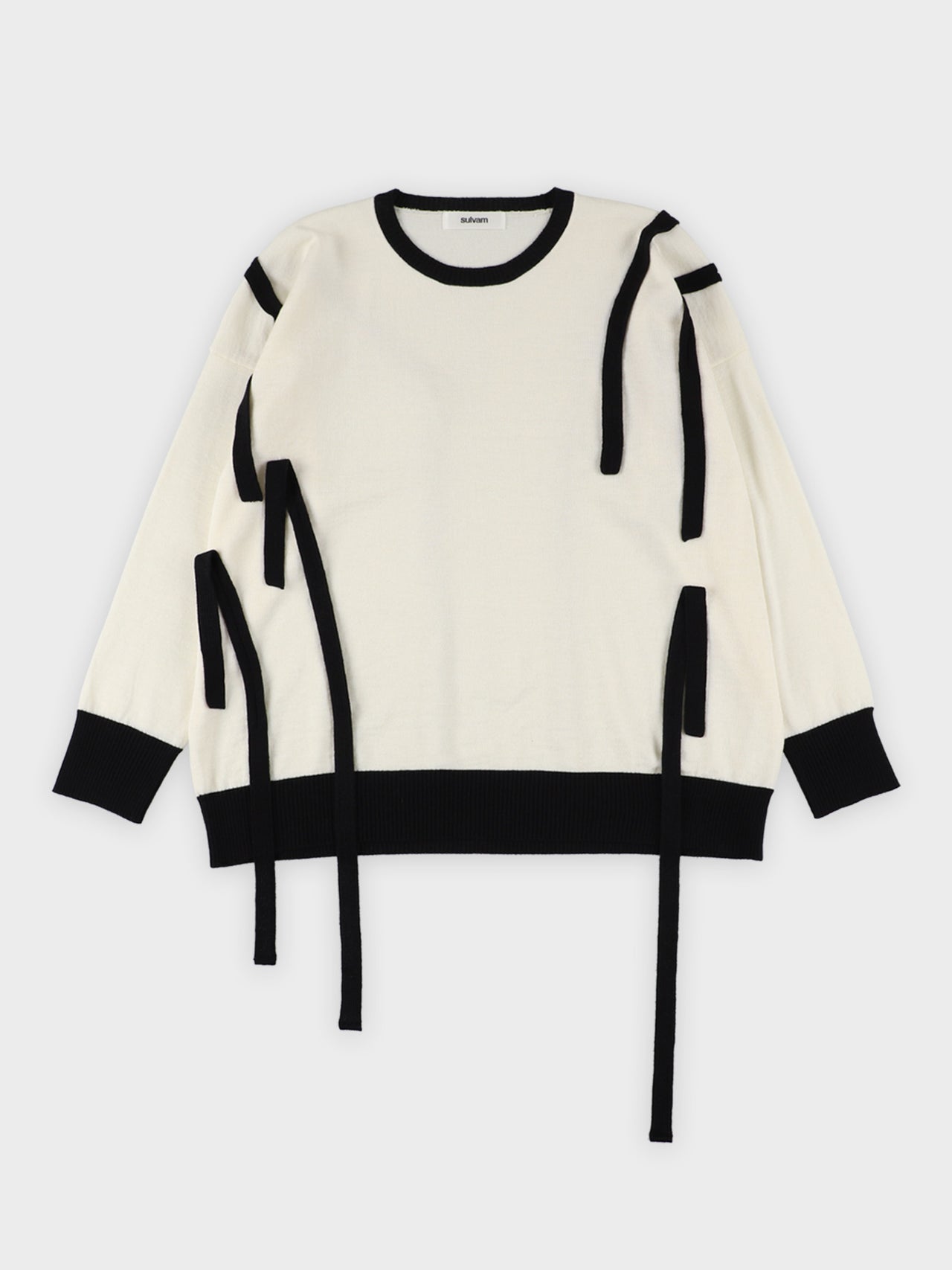 【7月18日(土)12:00販売開始】Sulvam / RIBBON KNIT (WHITE)