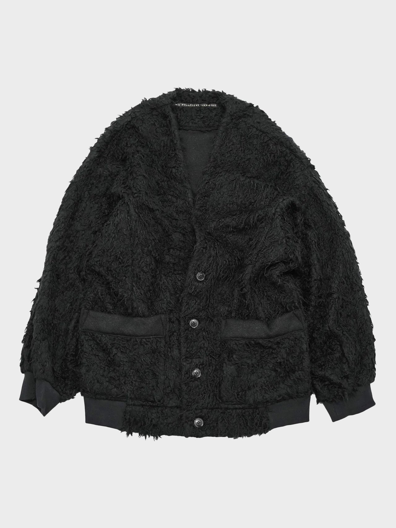 my beautiful landlet / SHAGGY OVER CARDIGAN (BLACK)