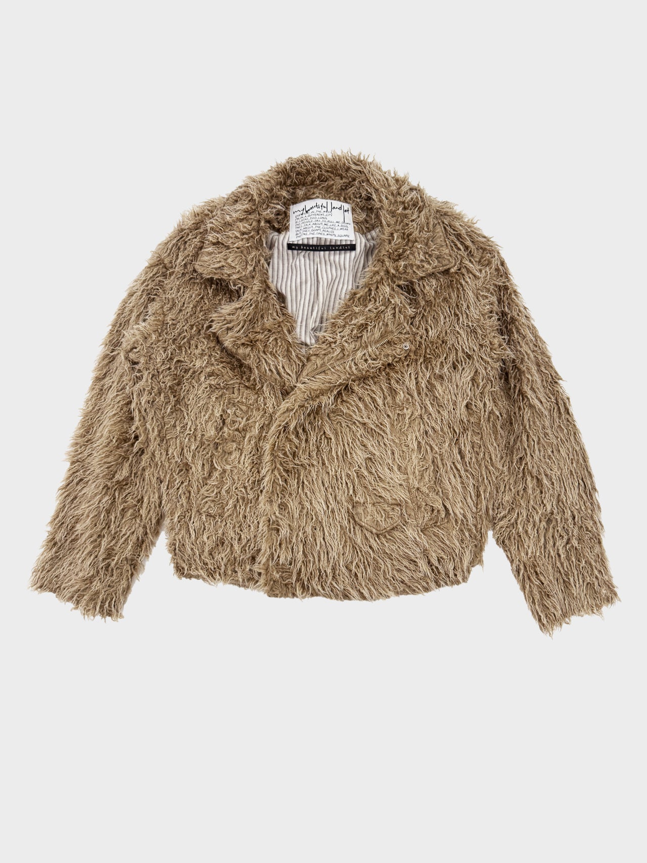 my beautiful landlet / SHAGGY RIDERS JACKET (BEIGE)