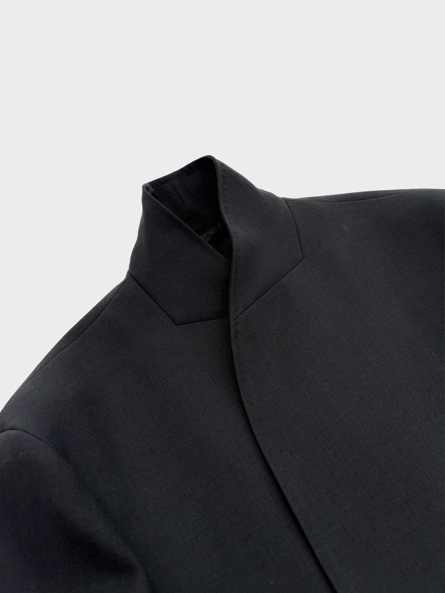 RAINMAKER / SHAWL COLLAR BELTED JACKET (BLACK)